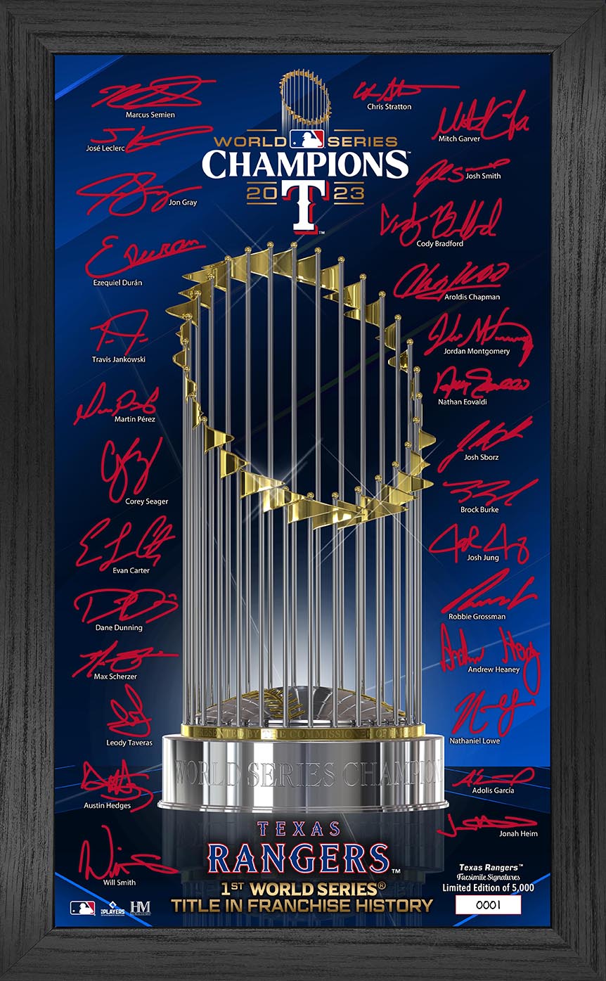 Texas Rangers 2023 World Series Champions Signature Trophy
