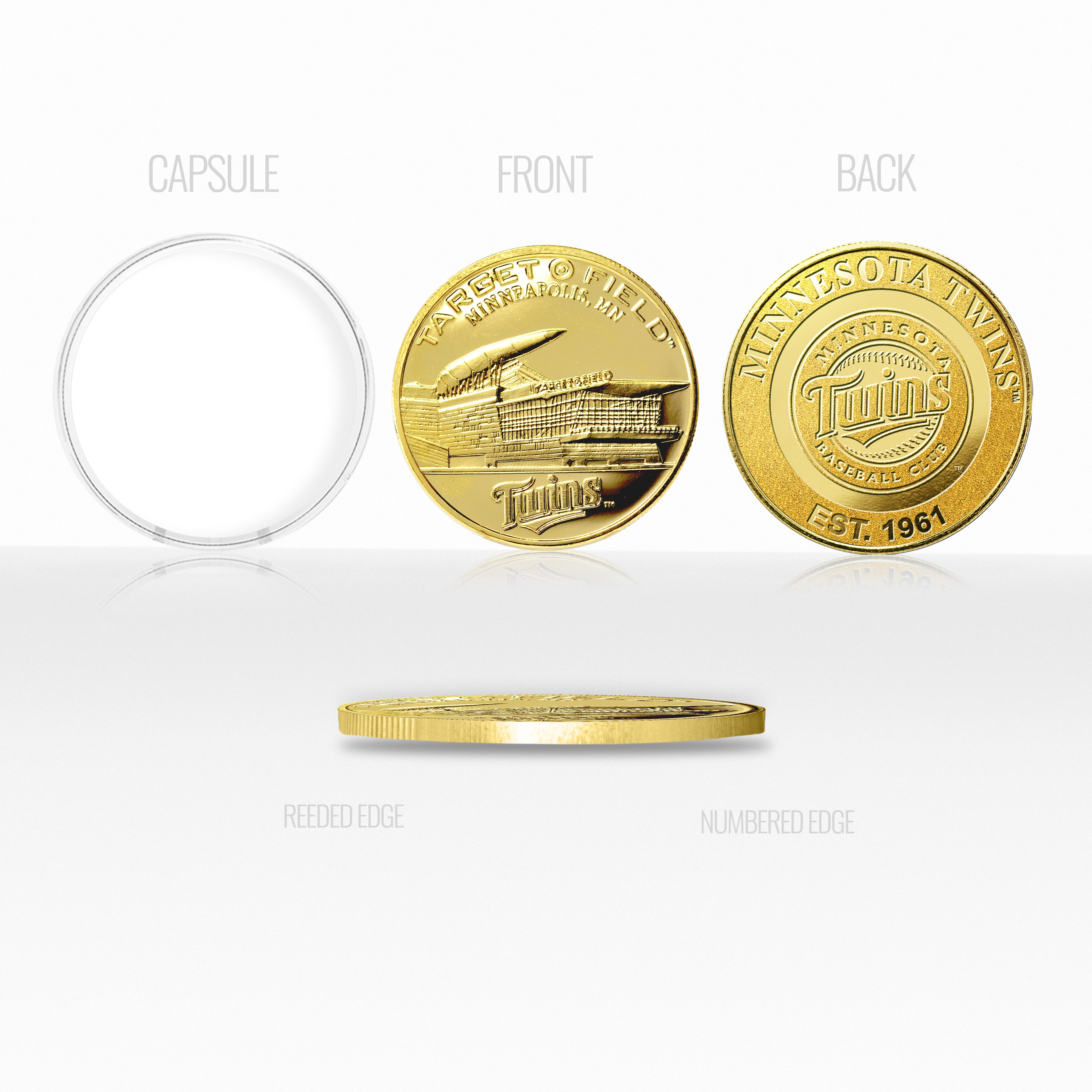 Minnesota Twins Stadium Gold Mint Coin