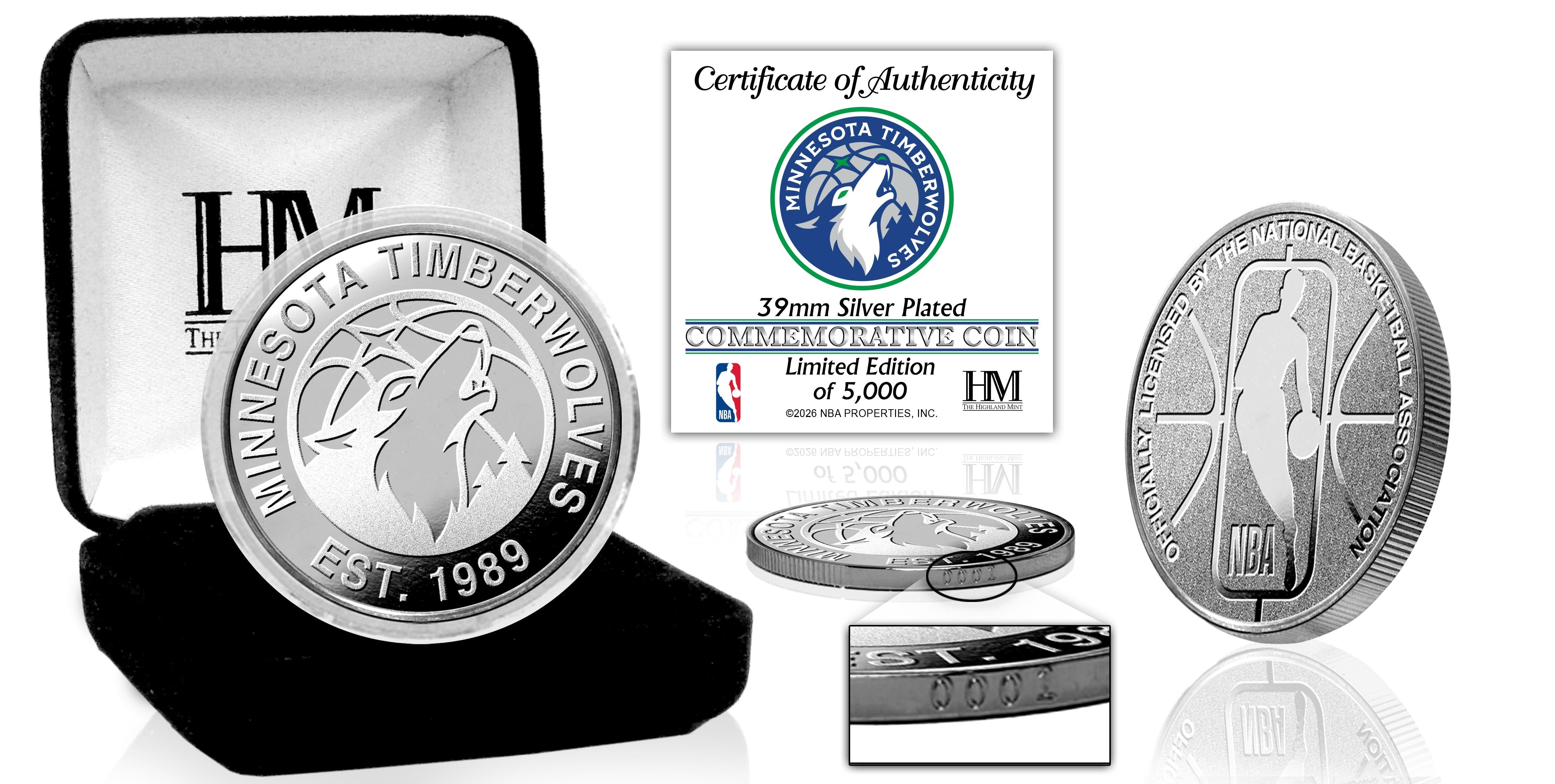 Minnesota Timberwolves Silver Mint Coin