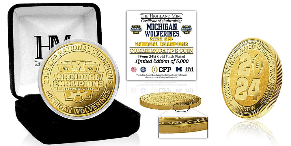 Michigan 2023 CFP National Champions Gold Coin