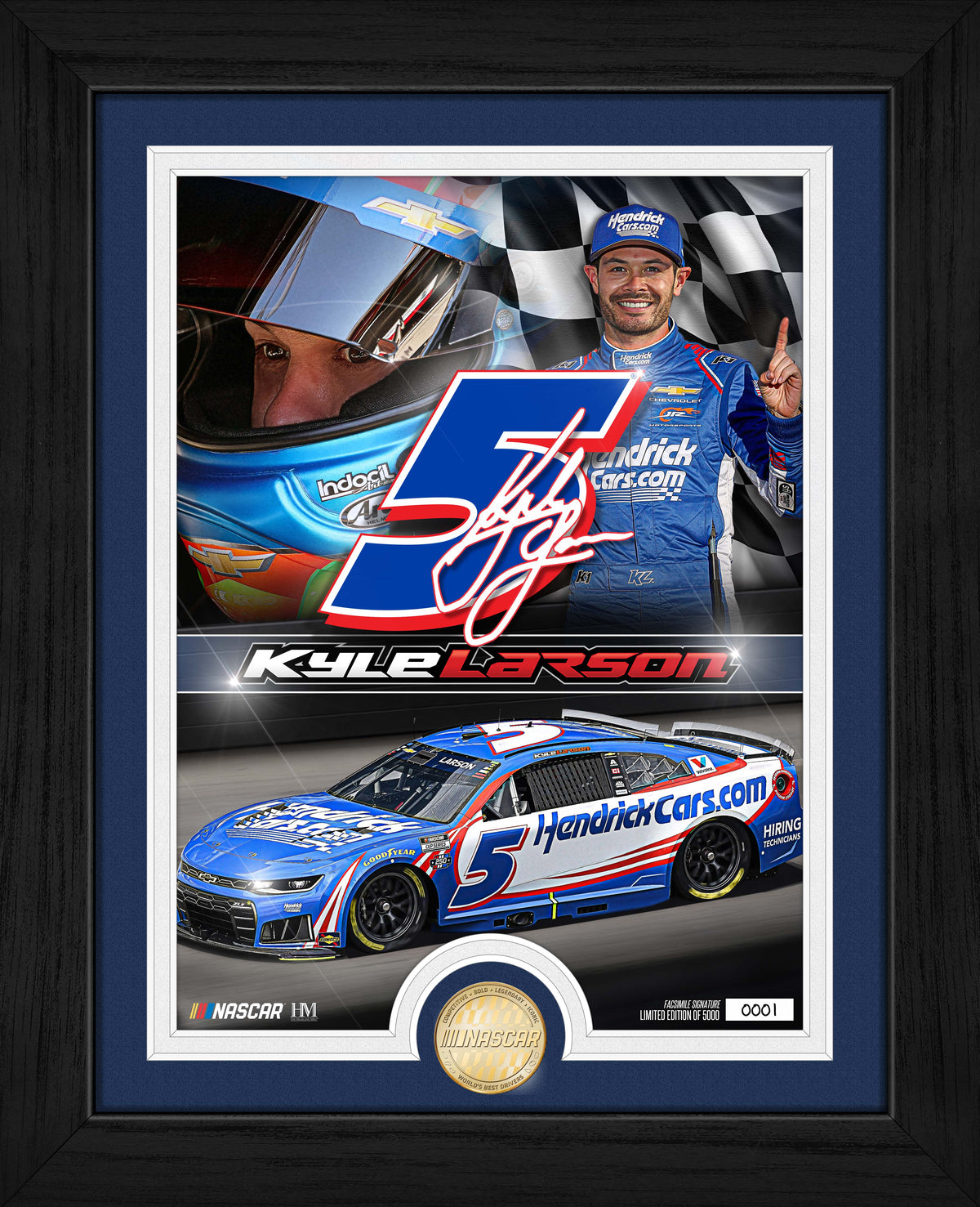 NASCAR Kyle Larson Hendrick Motorsports Bronze Coin Photo Mint