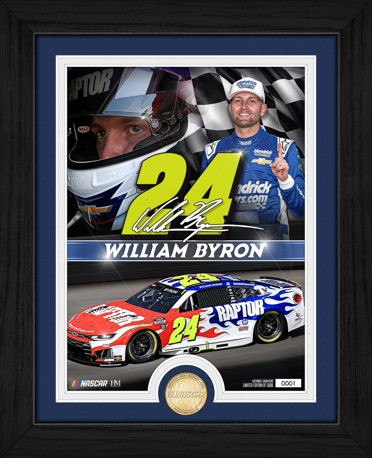 NASCAR William Byron Hendrick Motorsports Bronze Coin Photo Mint