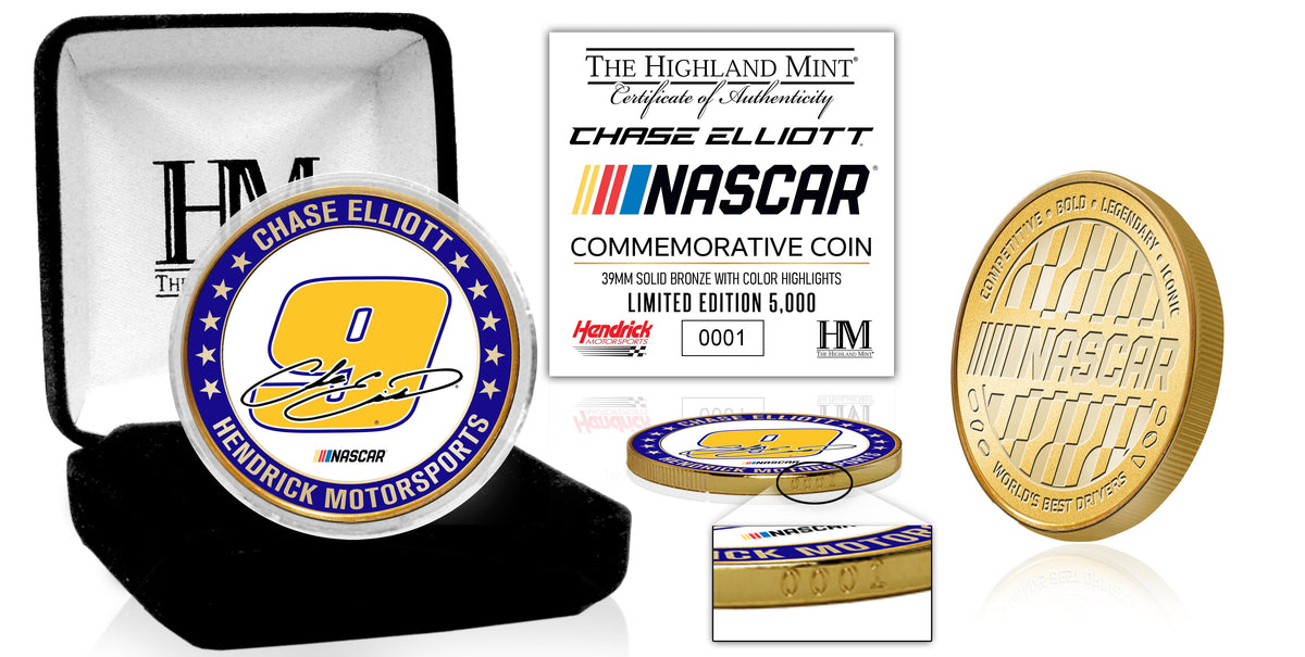NASCAR Chase Elliott Hendrick Motorsports Bronze Color Coin