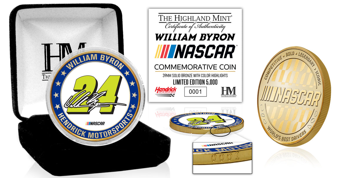 NASCAR William Byron Hendrick Motorsports Bronze Color Coin
