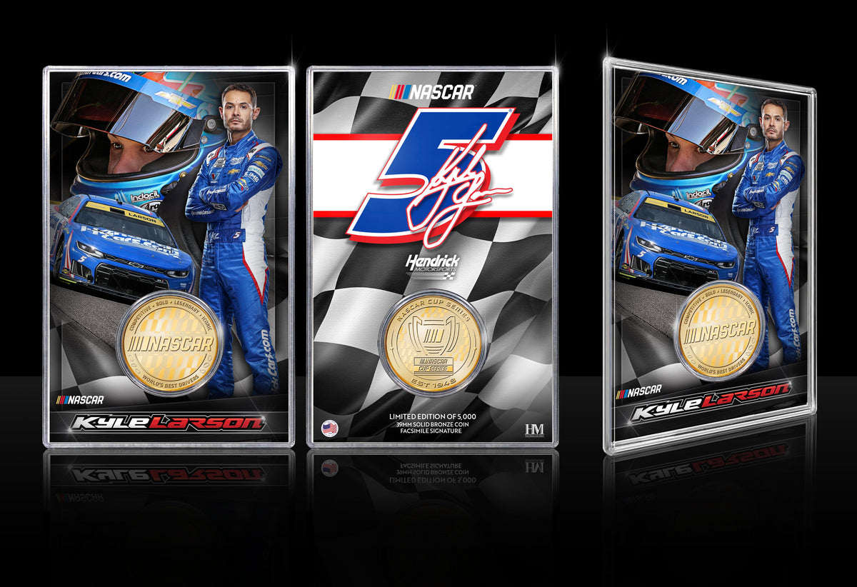 NASCAR Kyle Larson Hendrick Motorsports Bronze Coin Card