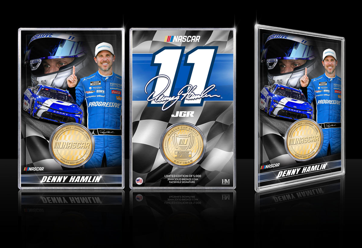 NASCAR Denny Hamlin Hendrick Motorsports Bronze Coin Card