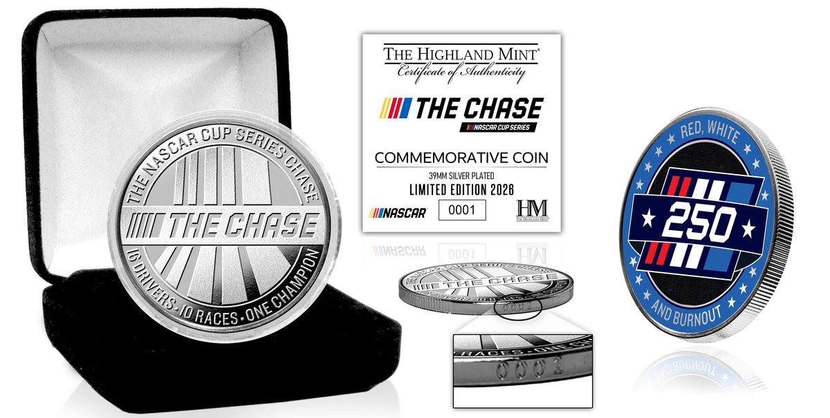 NASCAR The Chase Commemorative Silver-Plated Color Coin