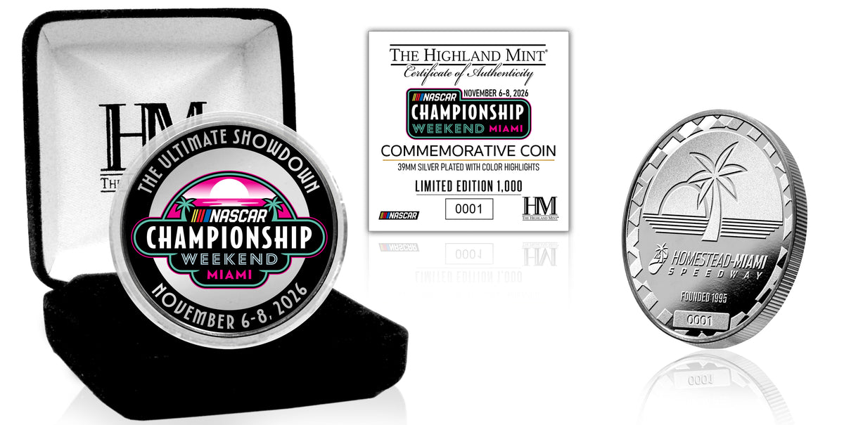2026 NASCAR Championship Weekend Silver Plated Color Coin