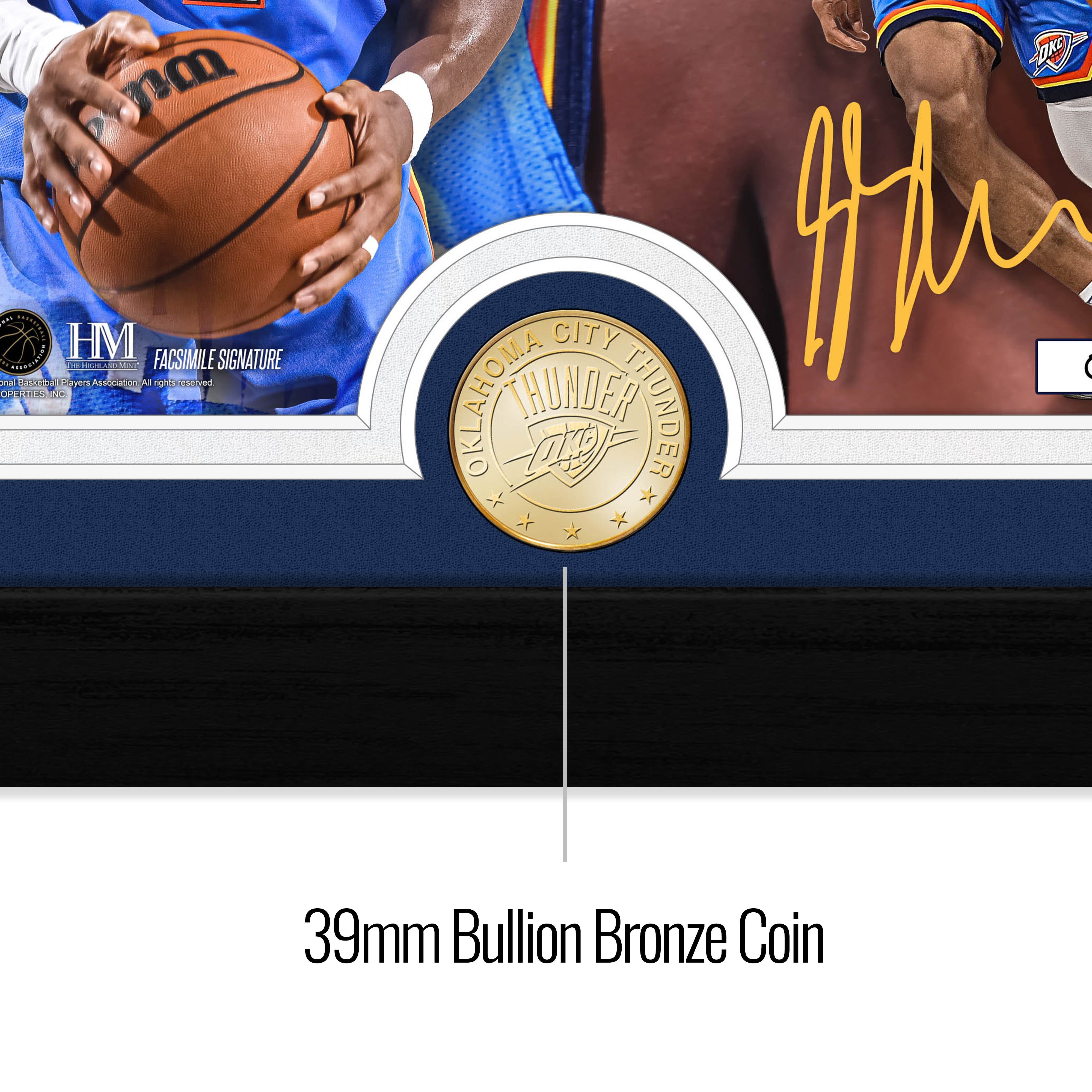 Shai Gilgeous-Alexander Oklahoma City Thunder Bronze Coin Artist Proof Photo Mint