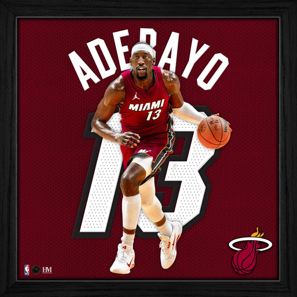 Bam Adebayo Miami Heat Impact Jersey Frame