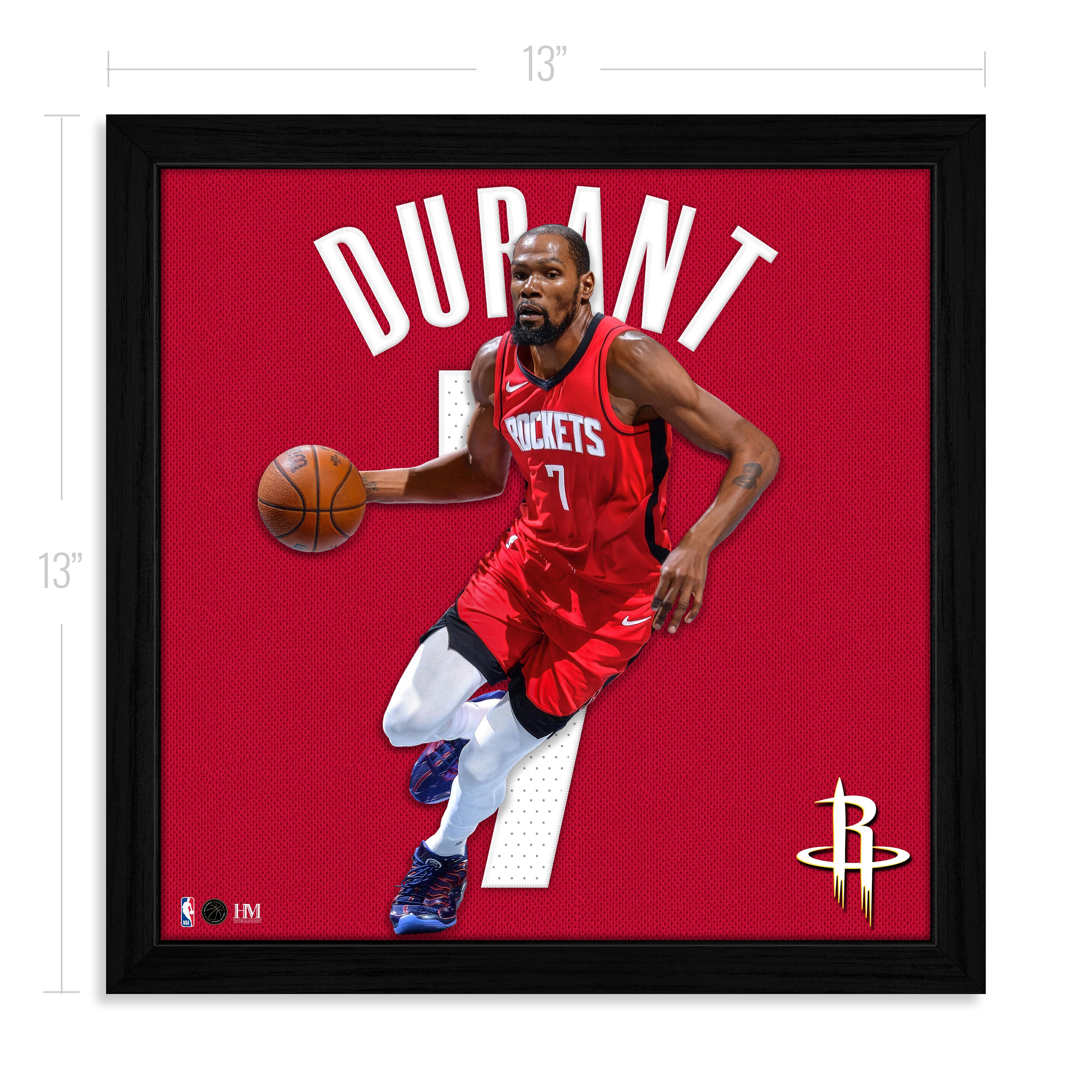 Kevin Durant Houston Rockets Impact Jersey Frame