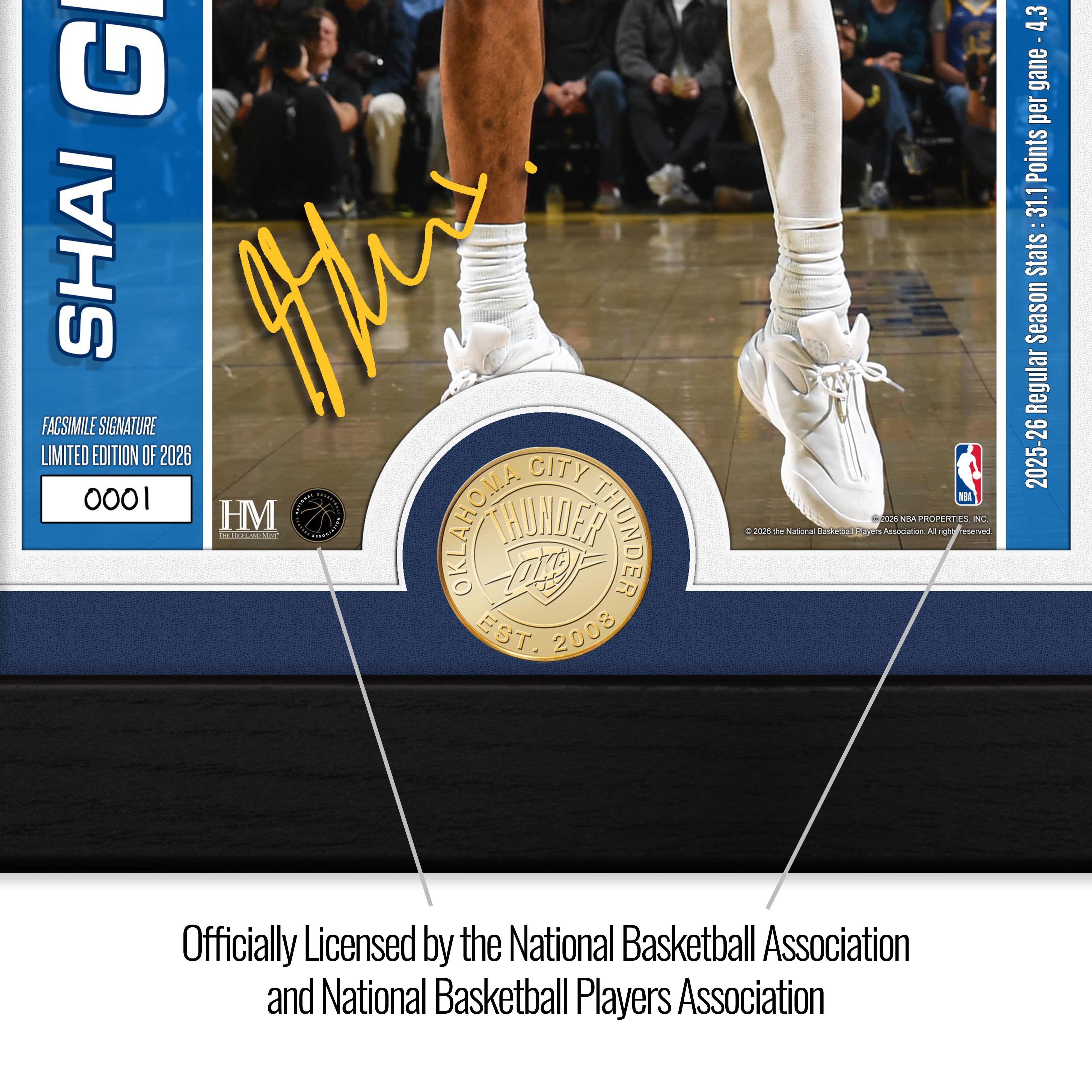 Shai Gilgeous-Alexander 2026 NBA MVP Pano Photo Mint