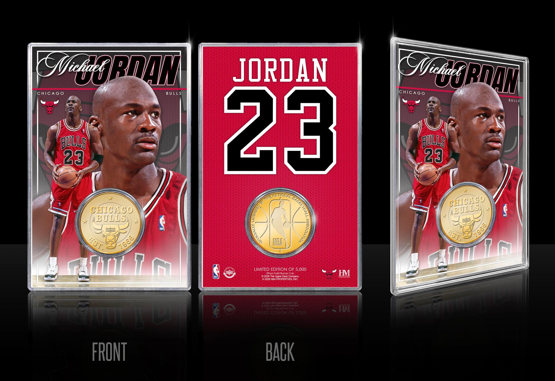 Michael Jordan Chicago Bulls Bronze Acrylic Coin Holder