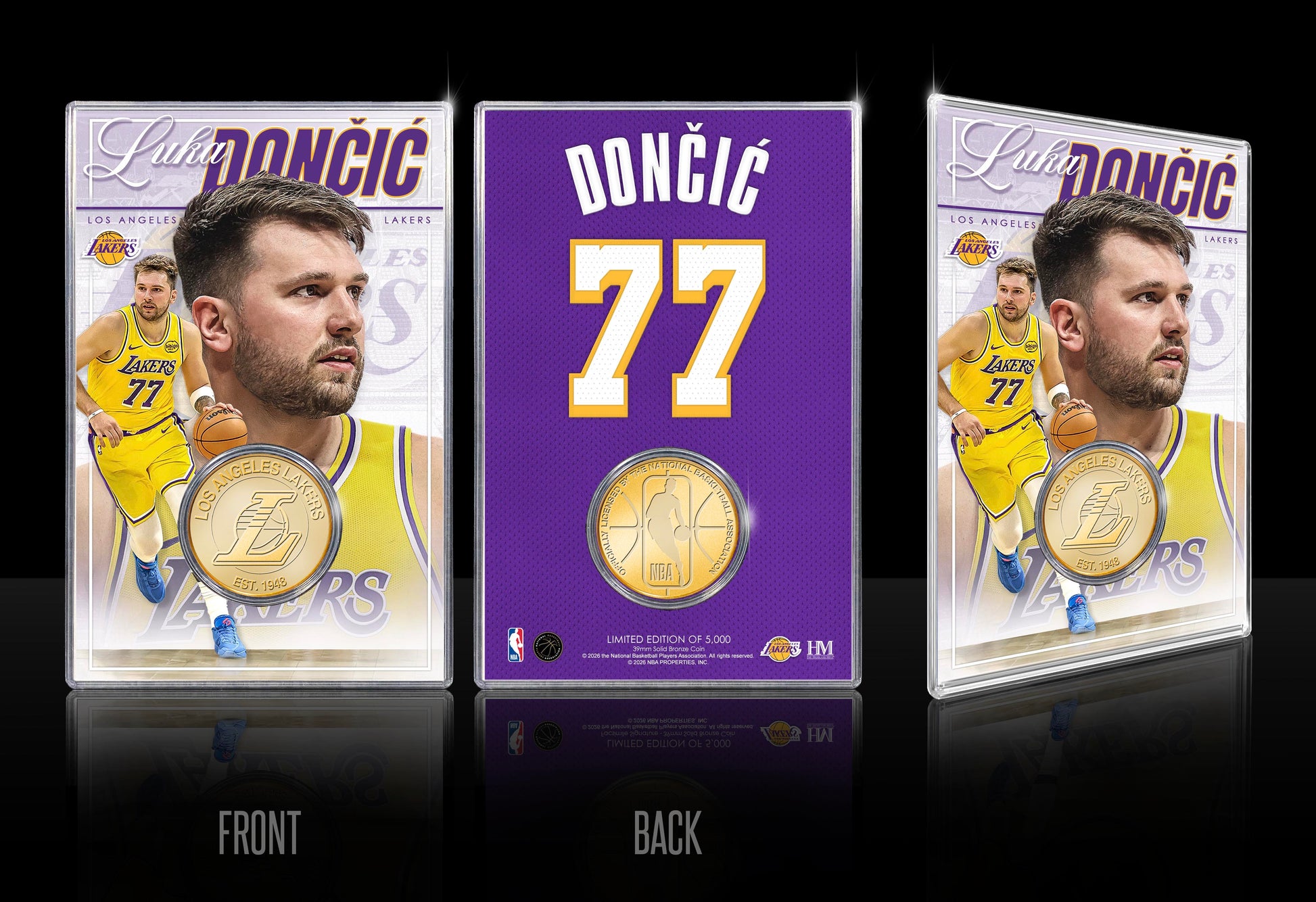 Luka Doncic Los Angeles Lakers Bronze Coin Card