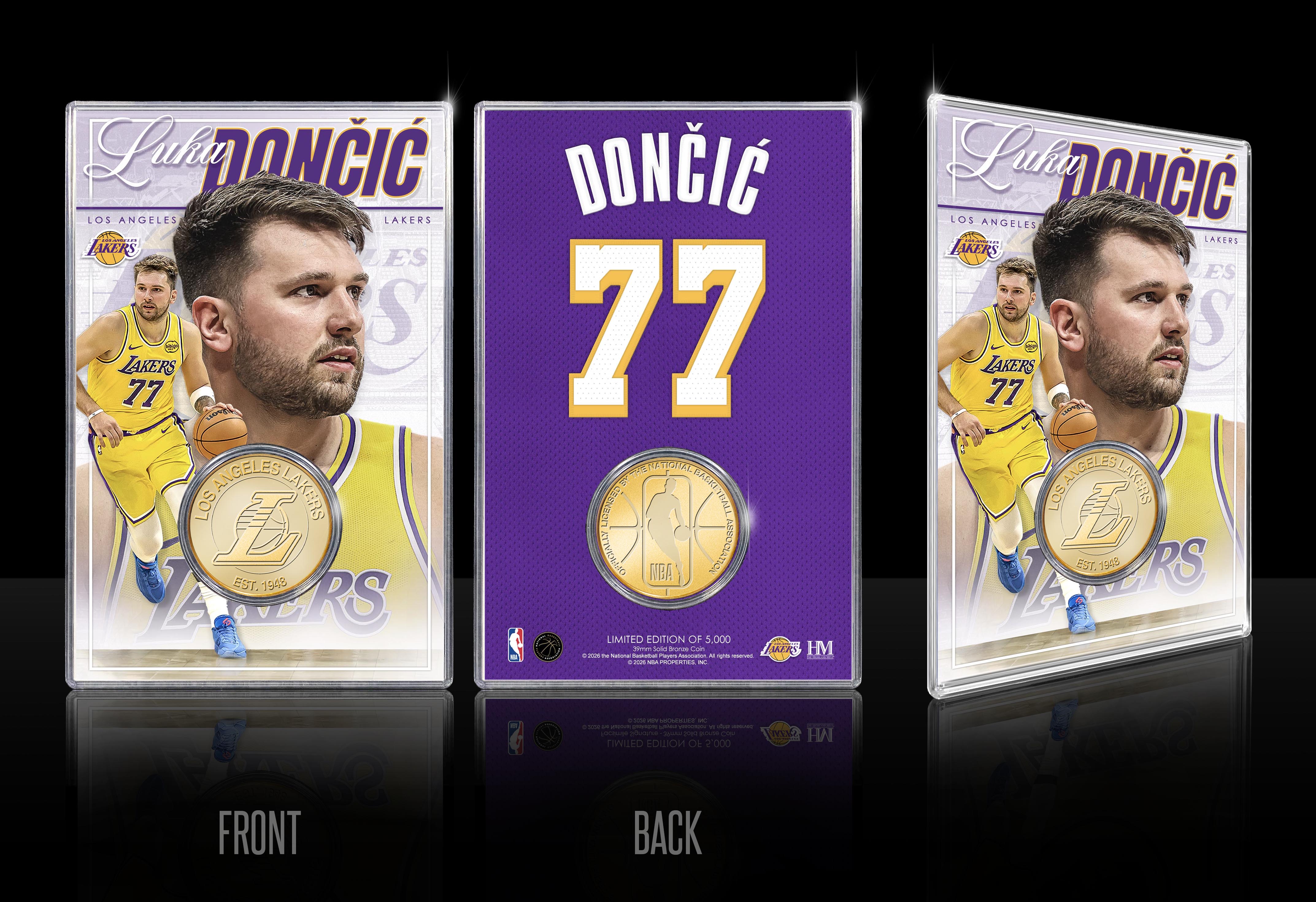 Luka Doncic Los Angeles Lakers Bronze Coin Card