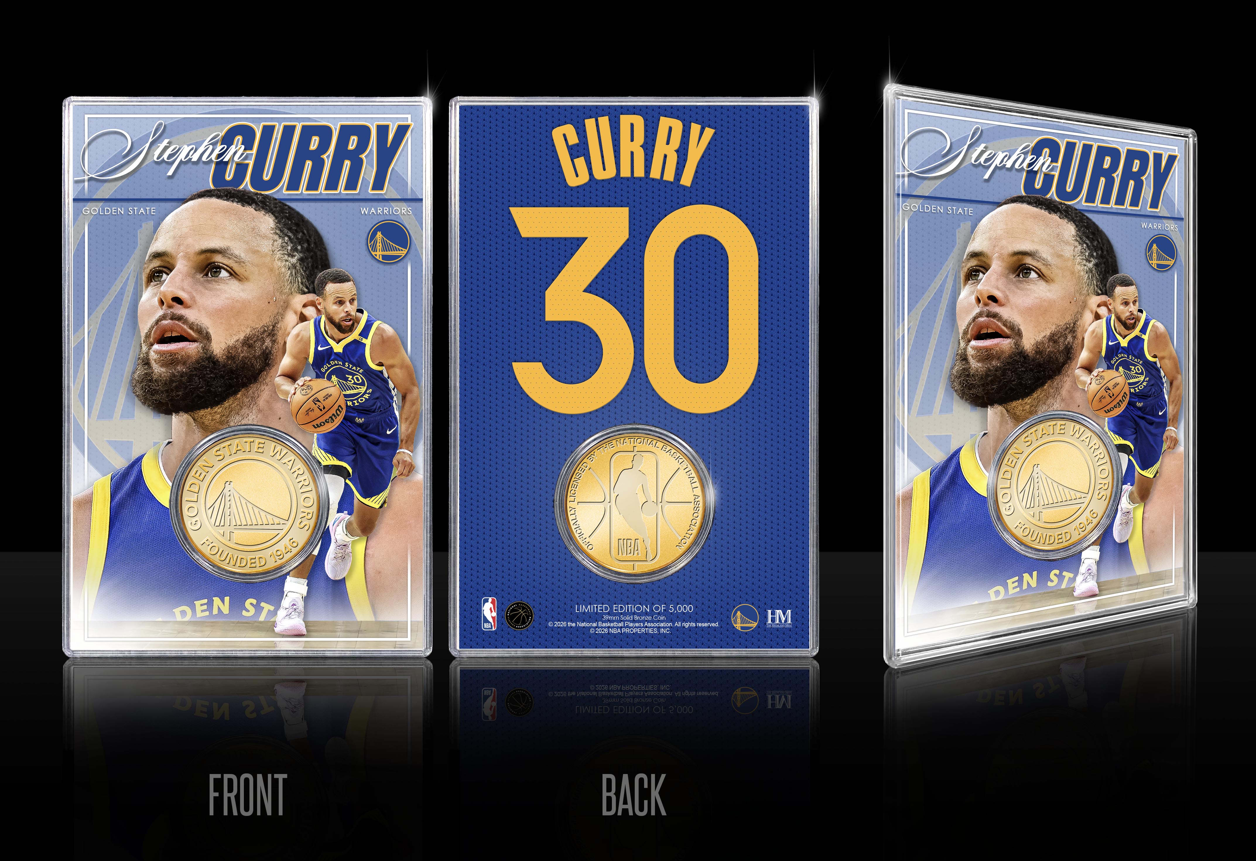 Stephen Curry Golden State Warriors Bronze Acrylic Coin Holder