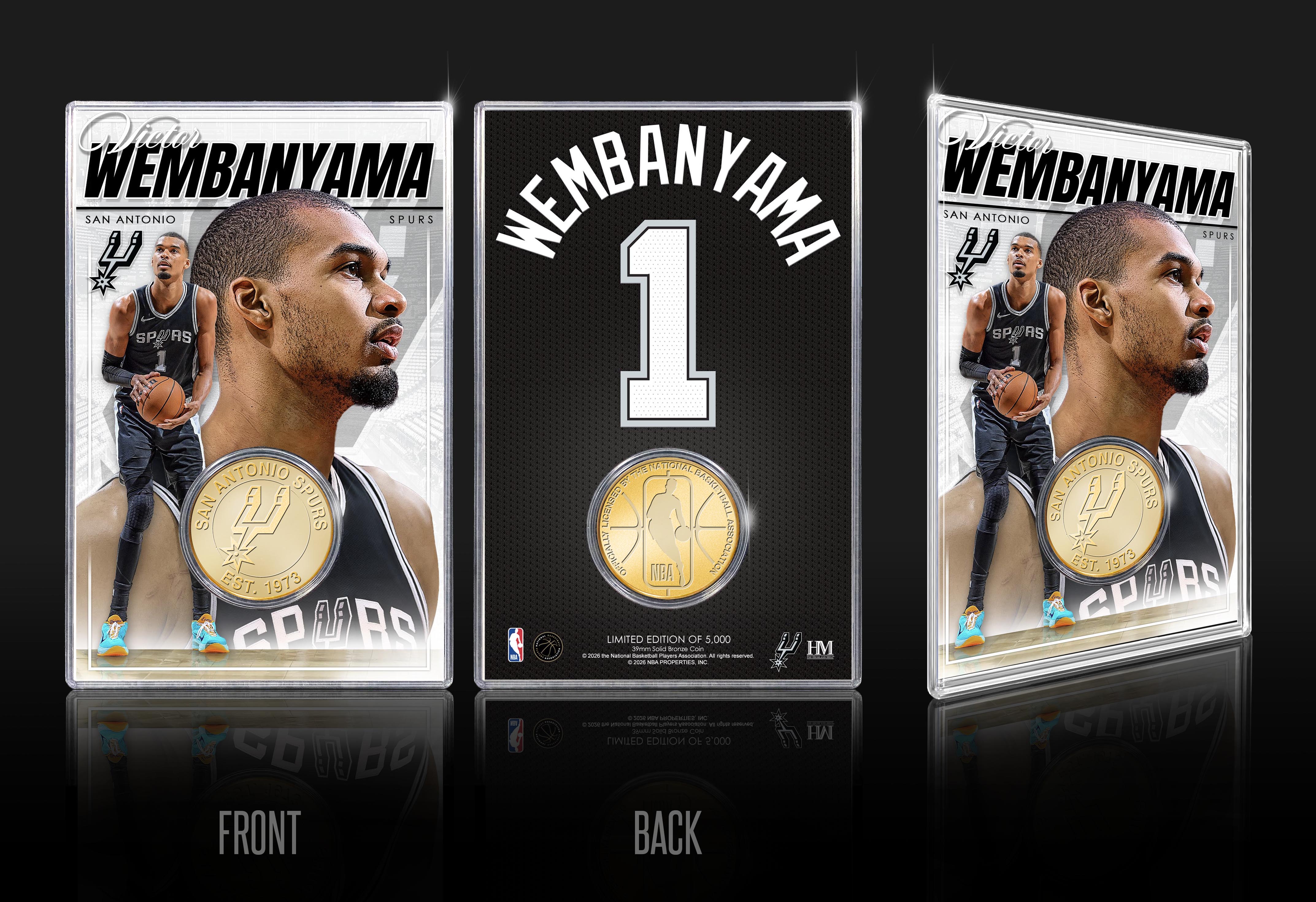 Victor Wembanyama San Antonio Spurs Bronze Coin Card