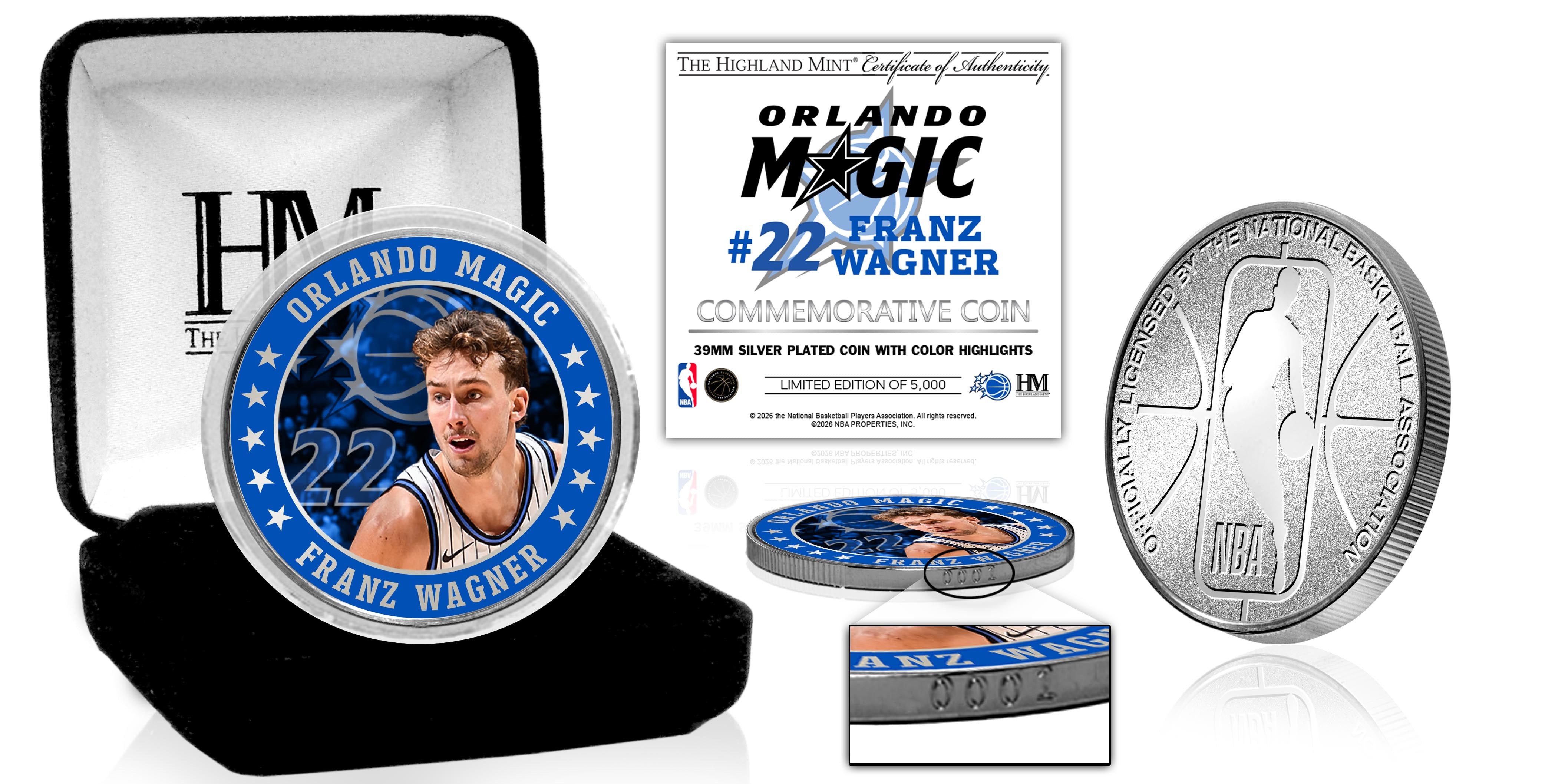 Franz Wagner Orlando Magic Silver Plated Color Coin