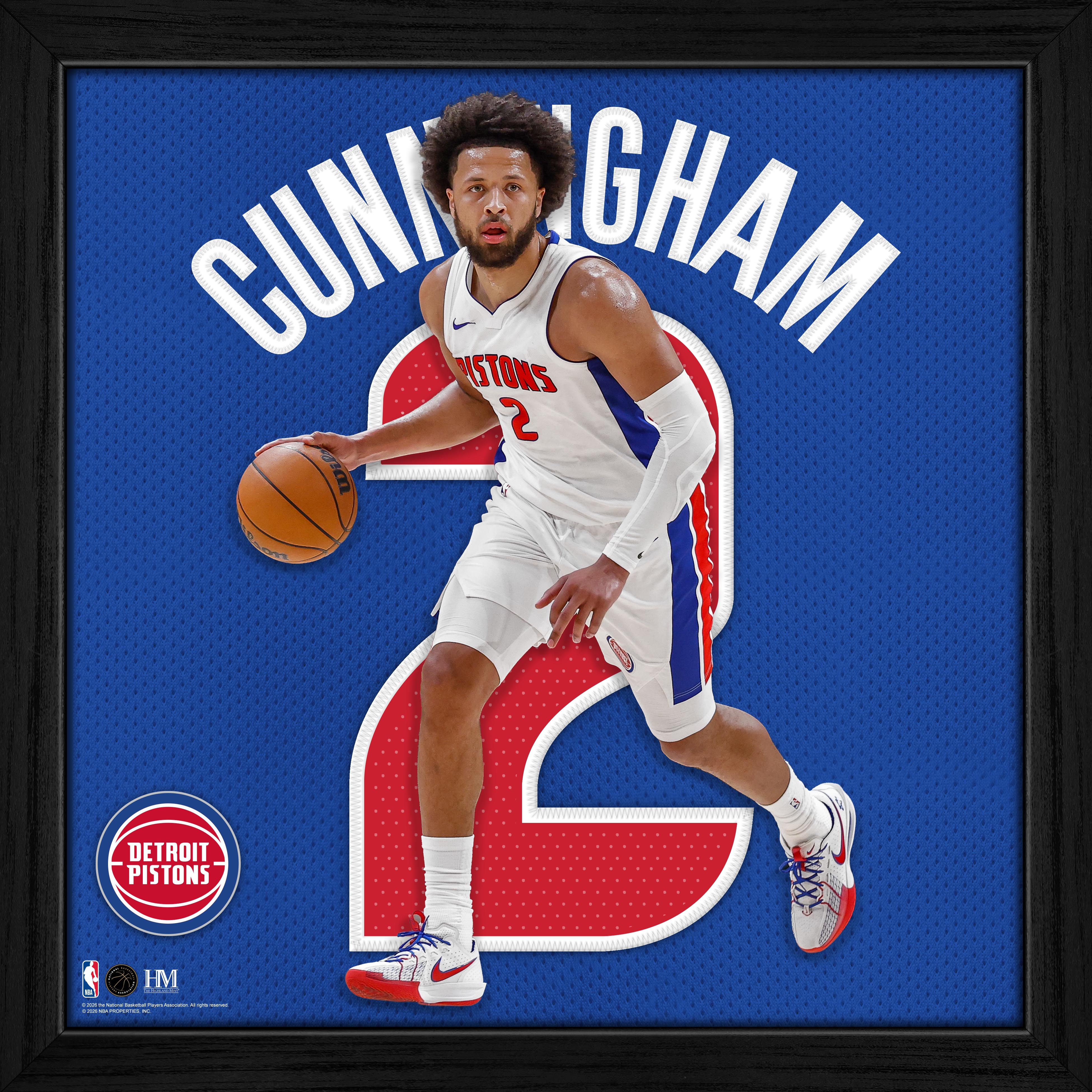 Cade Cunningham Detroit Pistons Impact Jersey Frame