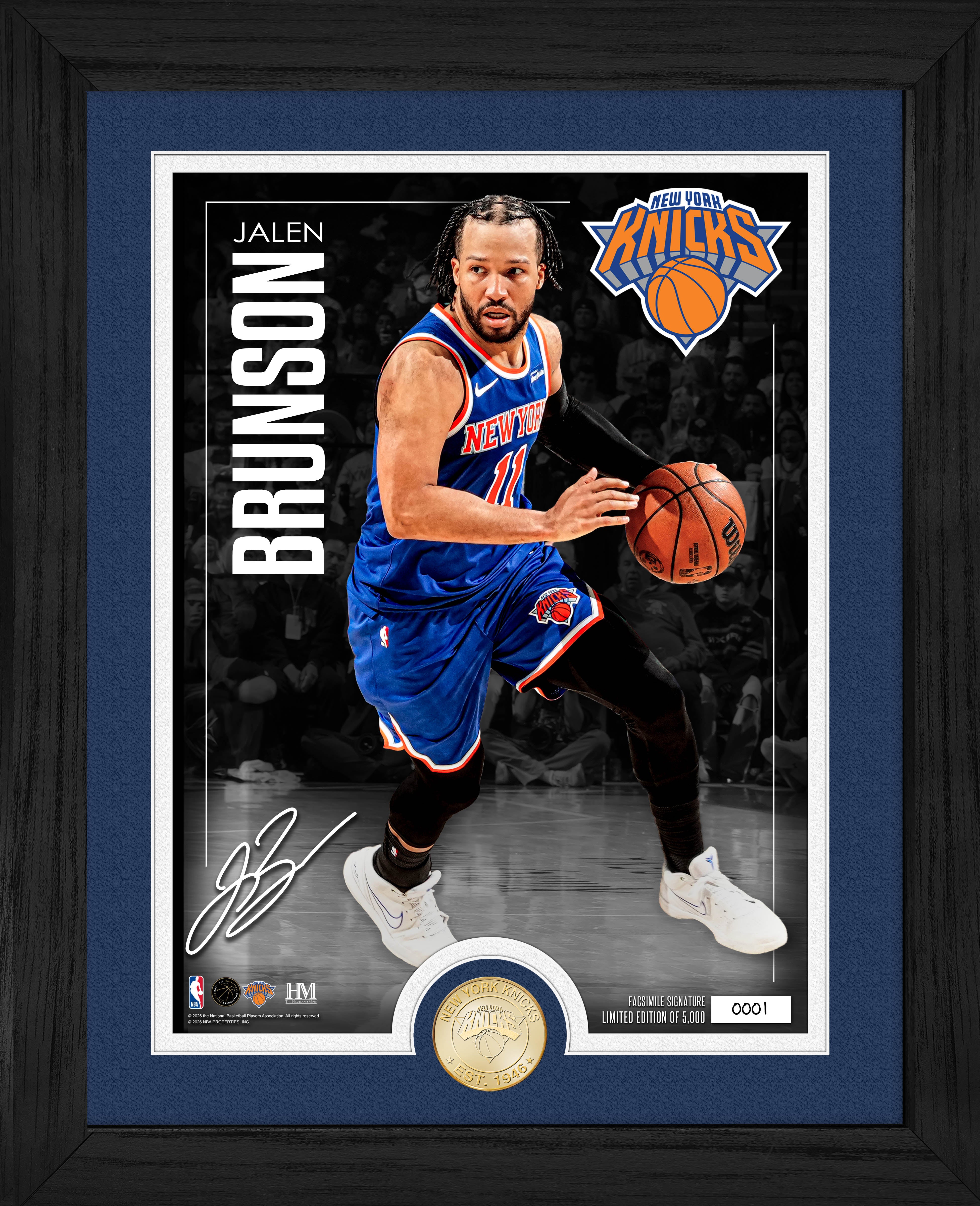 Jalen Brunson New York Knicks Bronze Coin Photo Mint