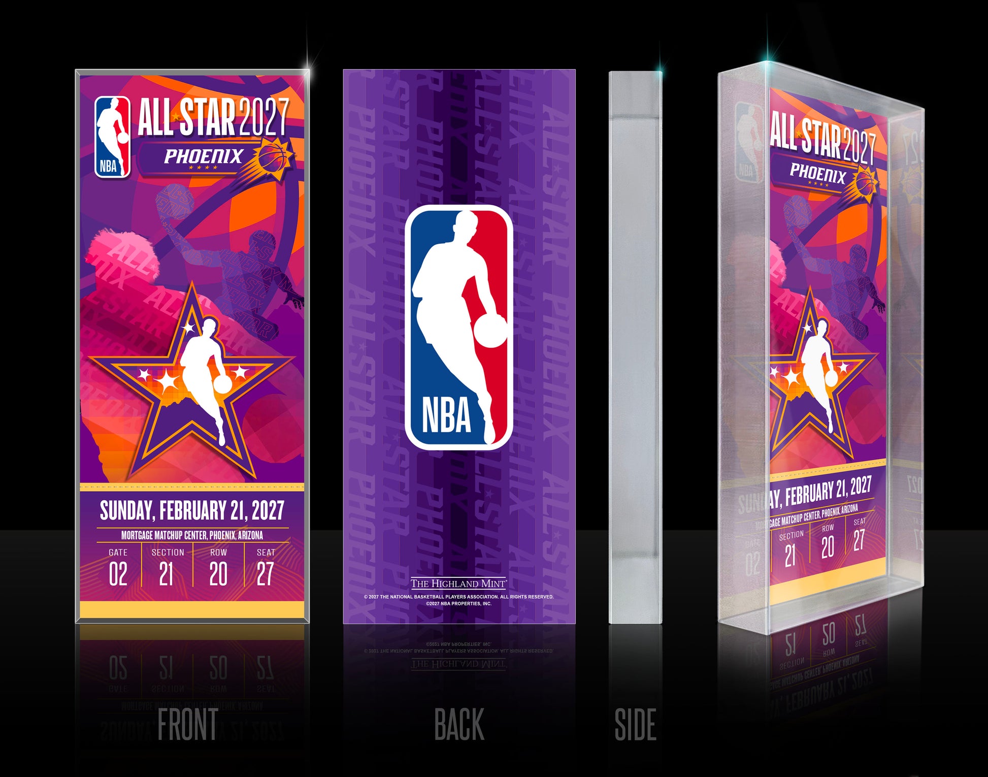 2027 NBA All-Star Game 3D Acrylic Ticket BlocKart