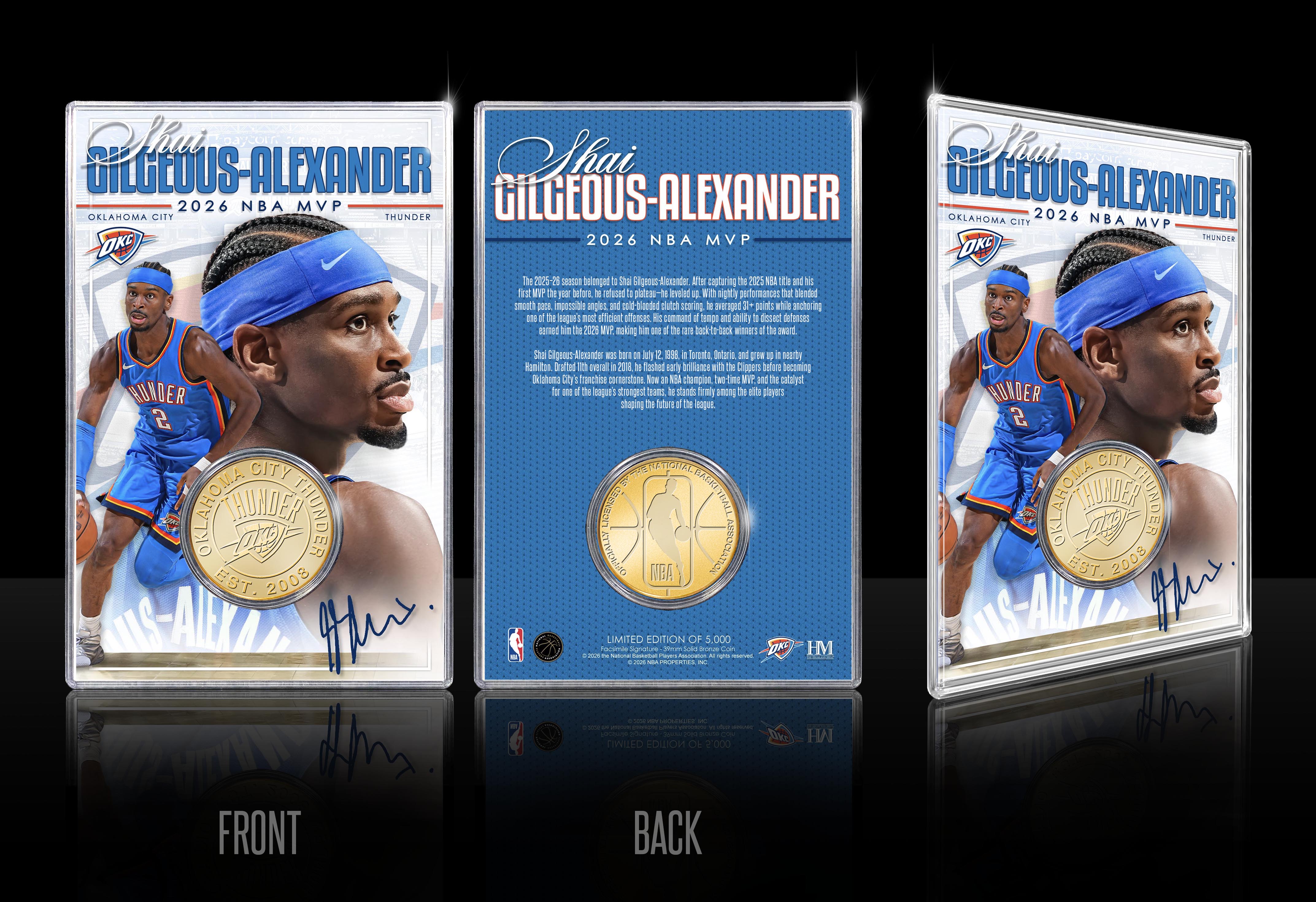 Shai Gilgeous-Alexander 2026 NBA MVP Bronze Coin Card