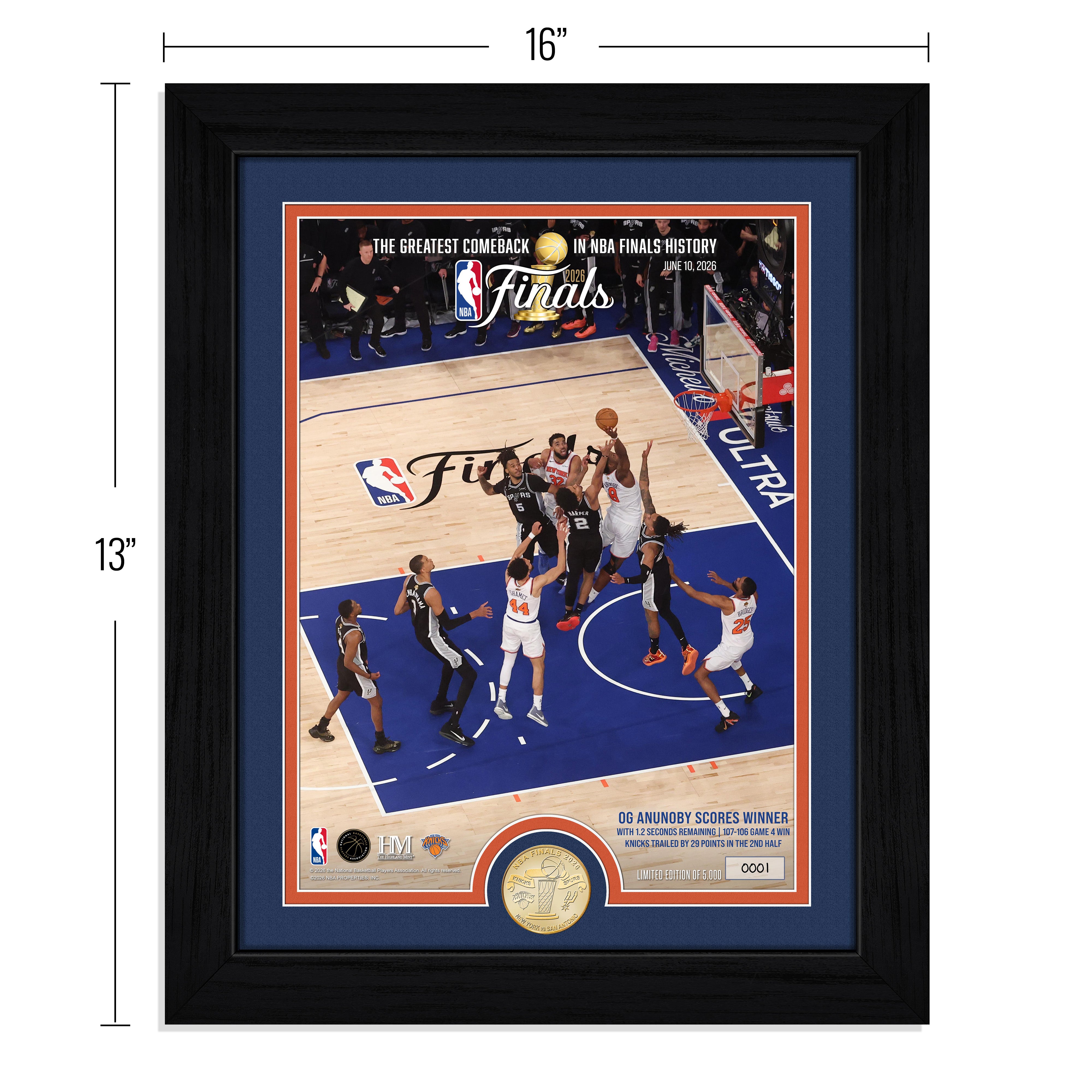 OG Anunoby The Greatest Comeback NBA Finals 2026 Game 4 Bronze Coin Photo Mint