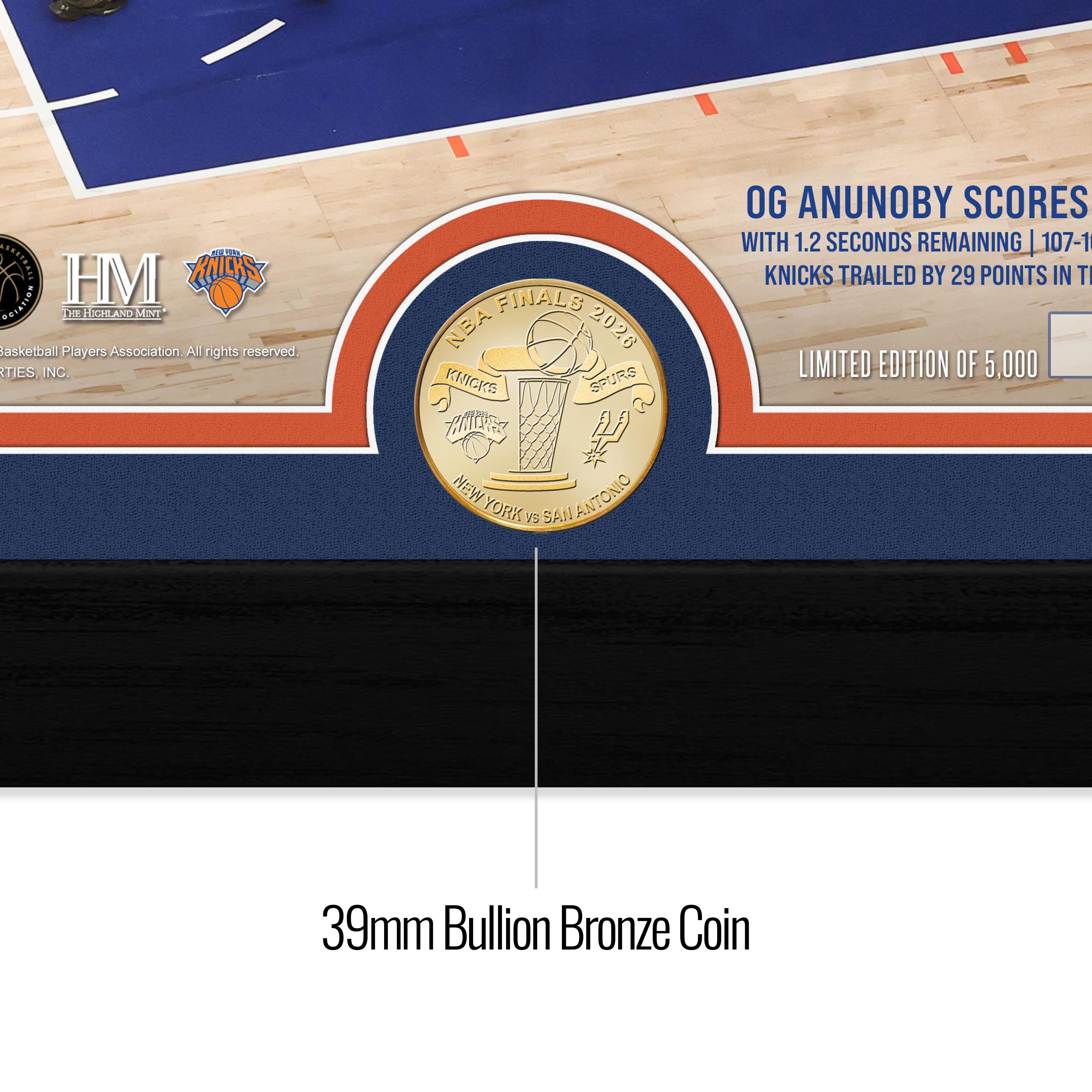 OG Anunoby The Greatest Comeback NBA Finals 2026 Game 4 Bronze Coin Photo Mint