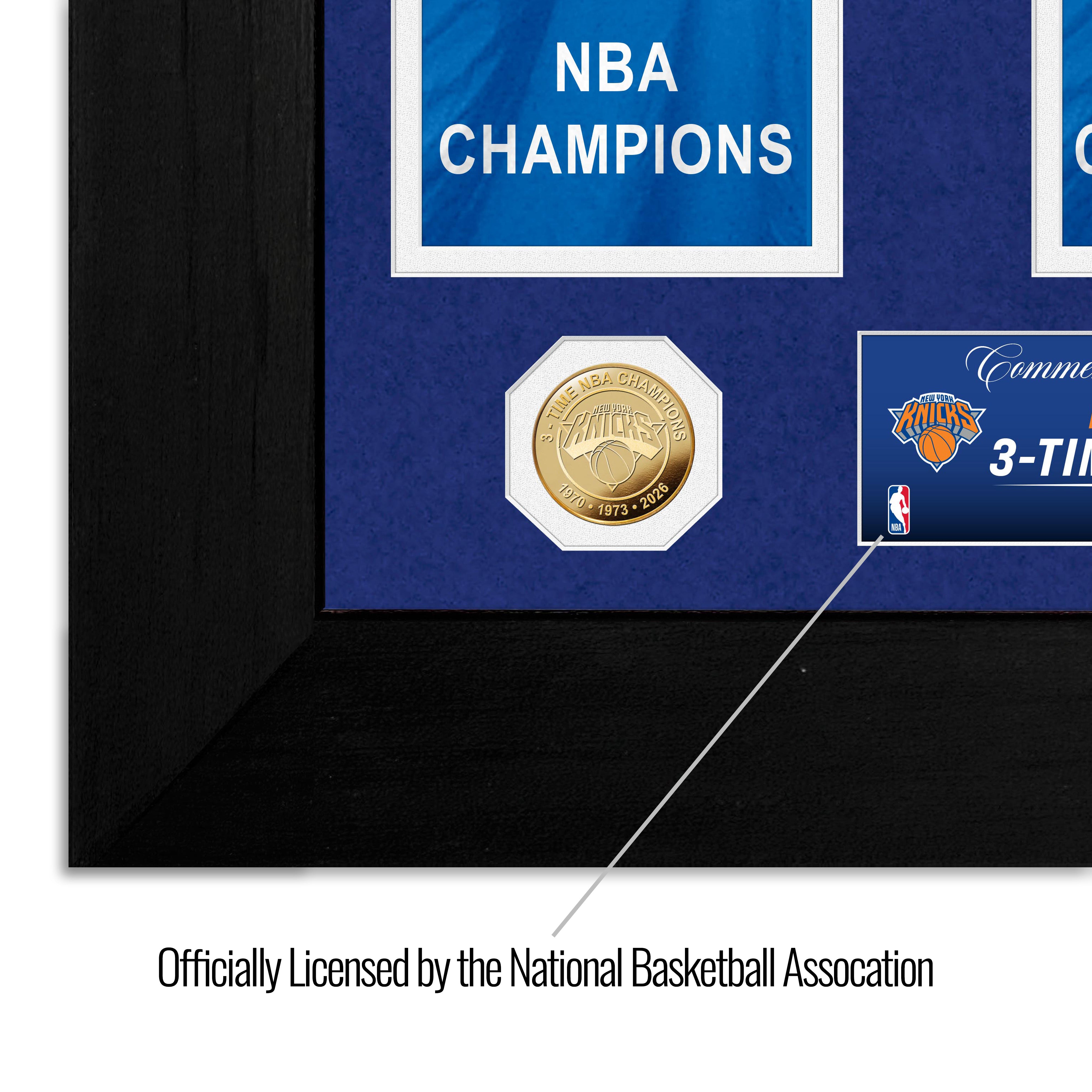 New York Knicks 3-Time Deluxe Banner Gold Coin Photo Mint