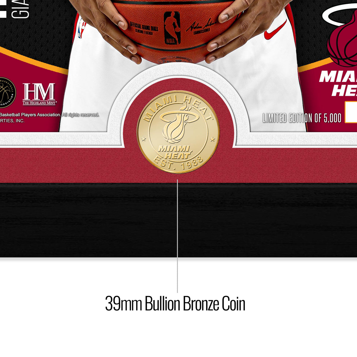 Giannis Antetokounmpo Miami Heat Bronze Coin Photo Mint