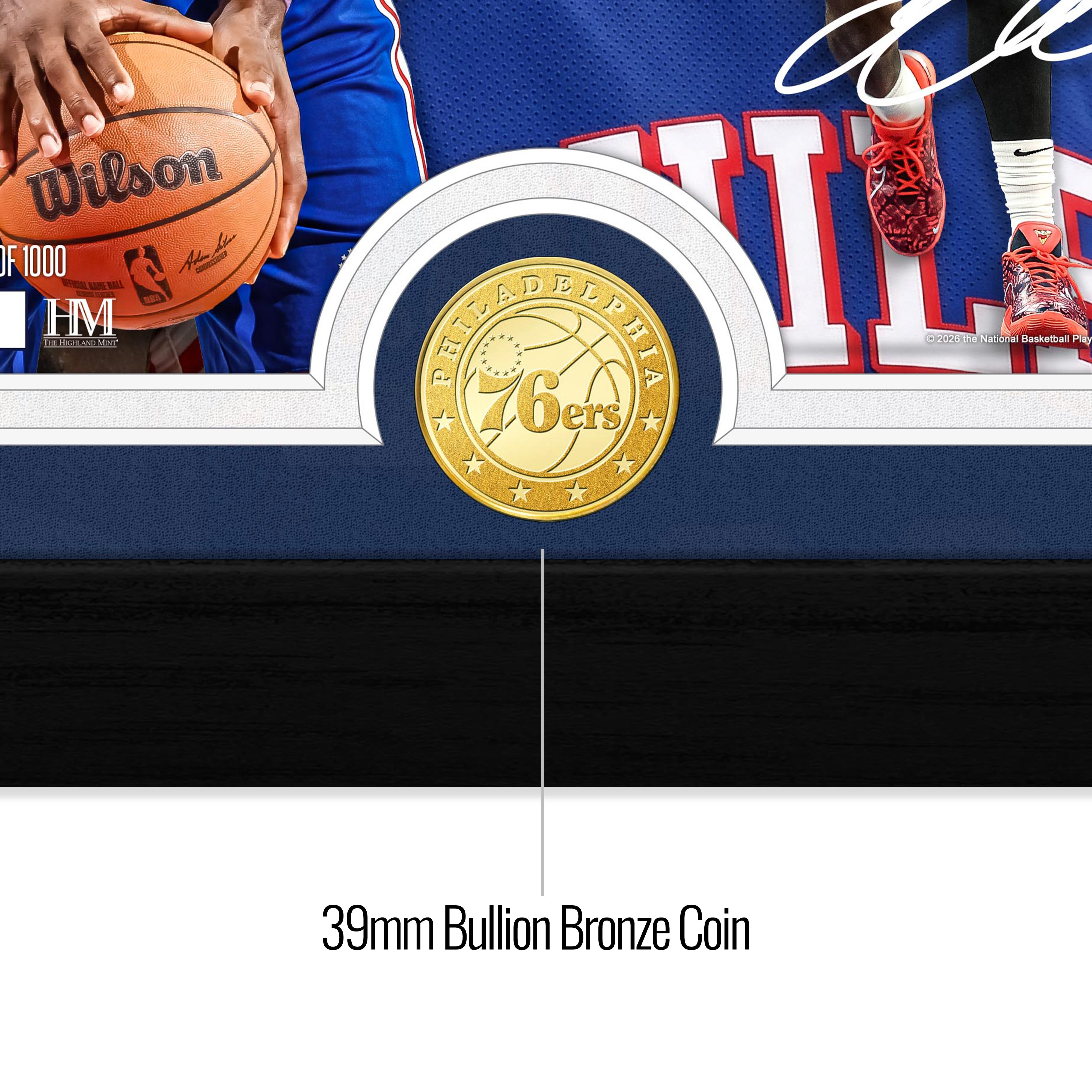 LeBron James 76ers Artist Proof Bronze Coin Photo Mint