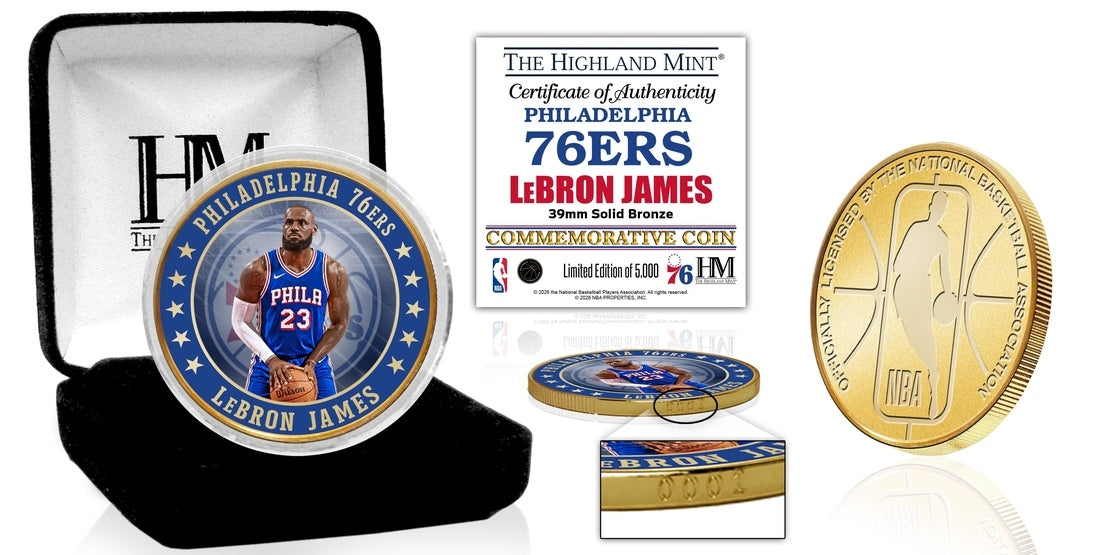LeBron James 76ers Bronze Color Coin