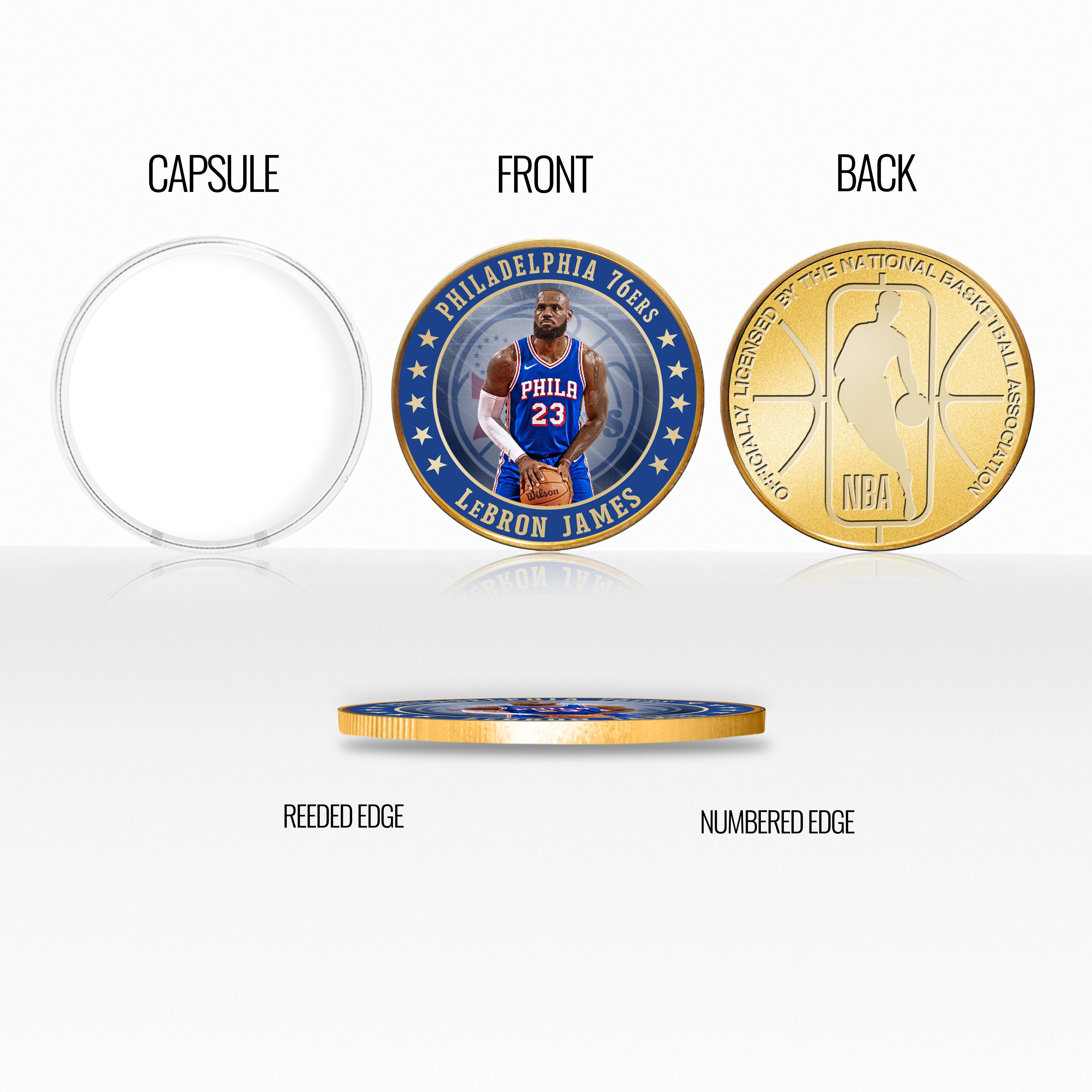 LeBron James 76ers Bronze Color Coin