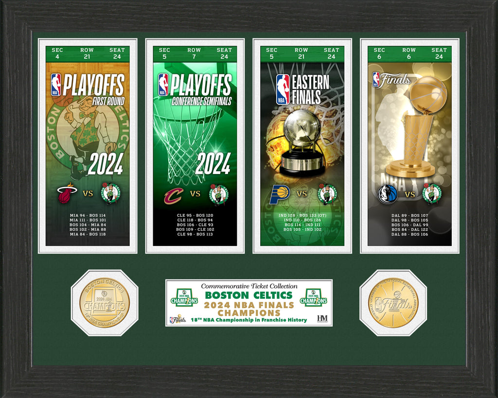 Boston Celtics 2024 NBA Finals Ticket Collection Bronze Coin Photo