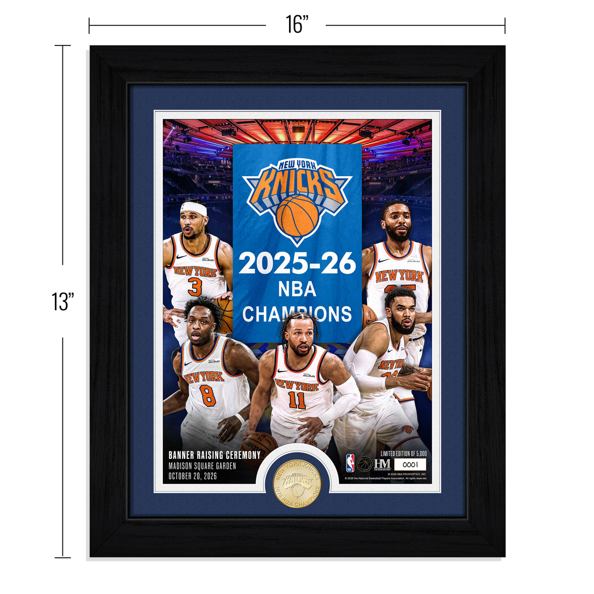 New York Knicks 2026 NBA Championship Banner Bronze Coin Photo Mint