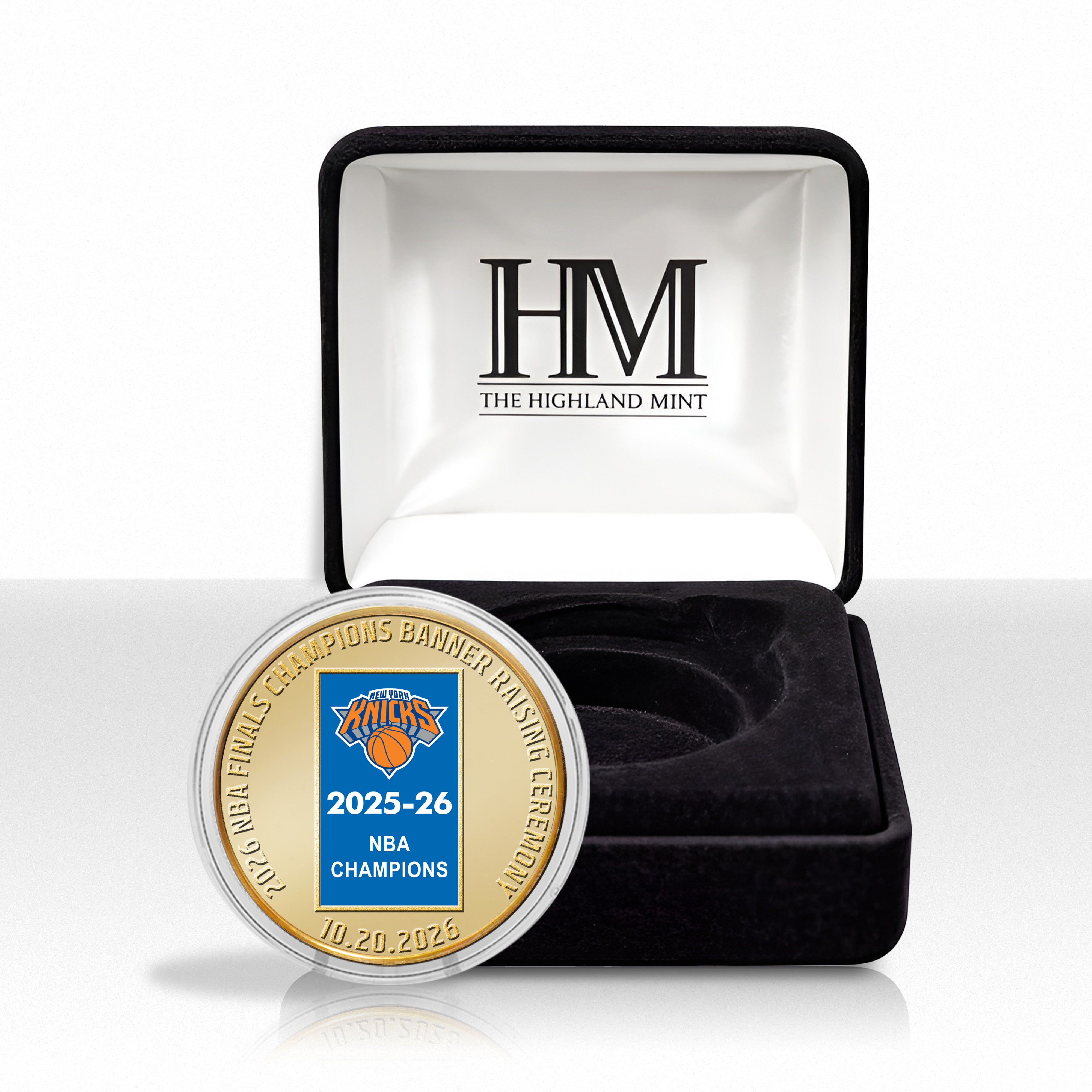 New York Knicks 2026 NBA Champions Banner Raising Ceremony Bronze