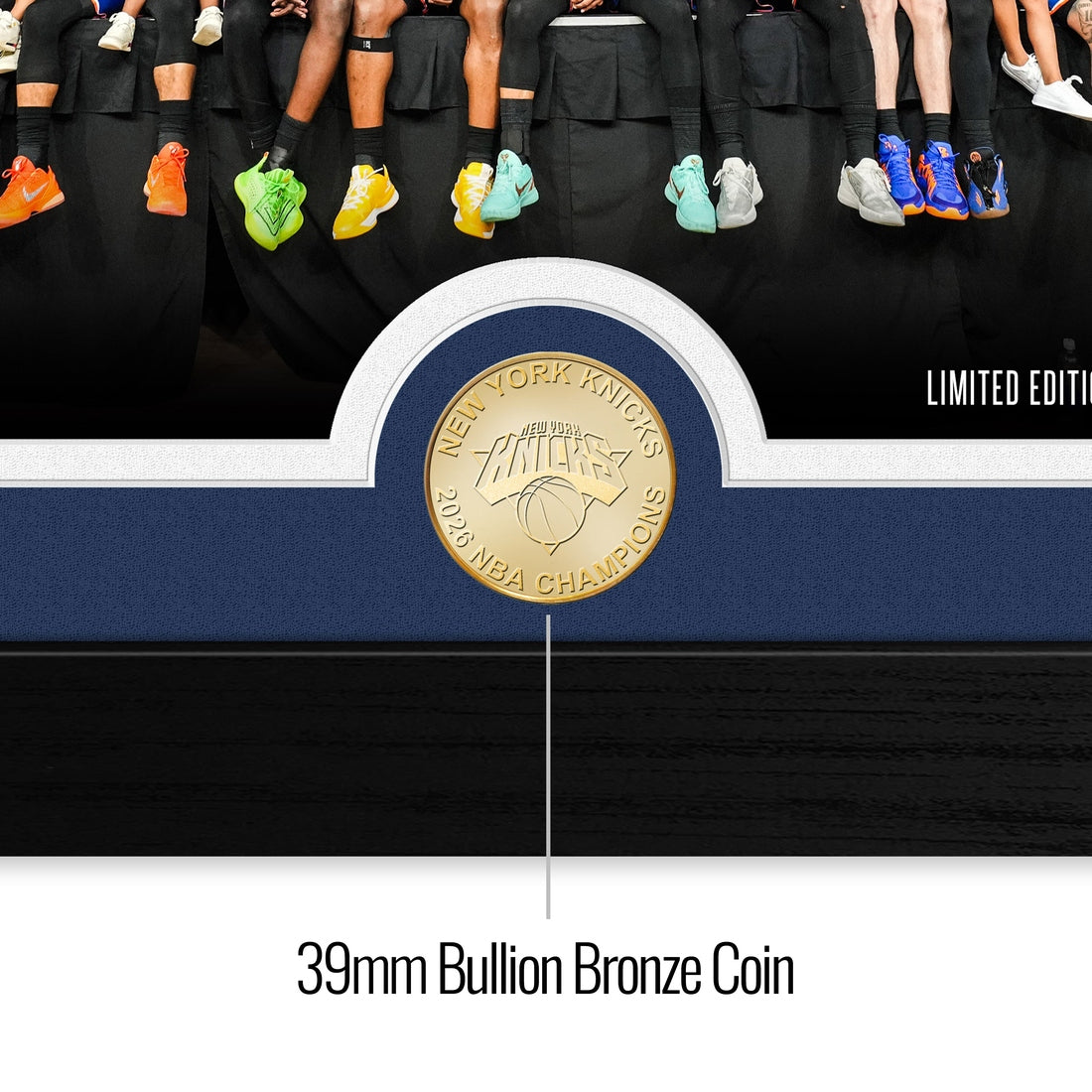 New York Knicks 2026 NBA Champions Celebration Bronze Coin Photo