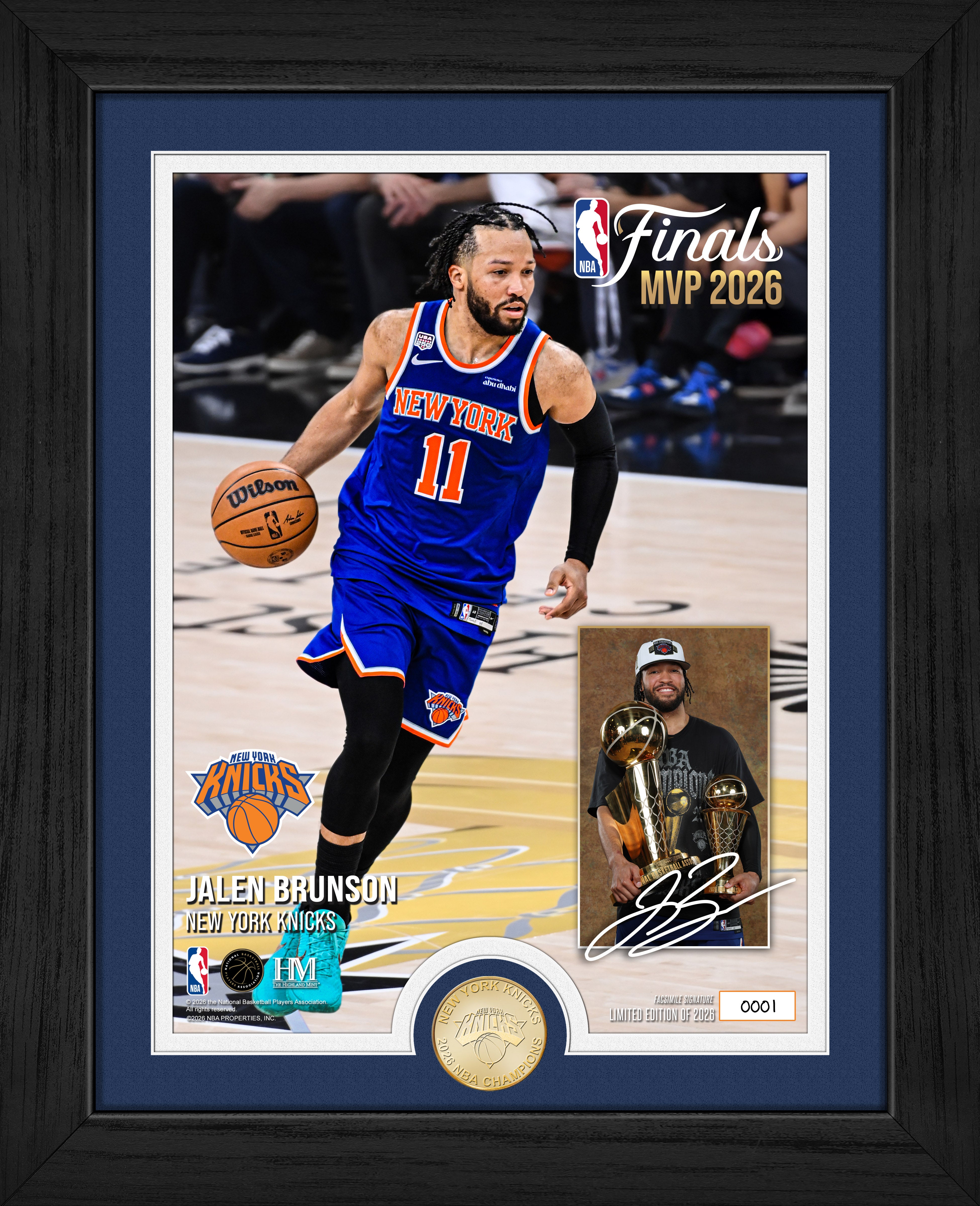 New York Knicks 2026 NBA Finals MVP Award Bronze Coin Photo Mint