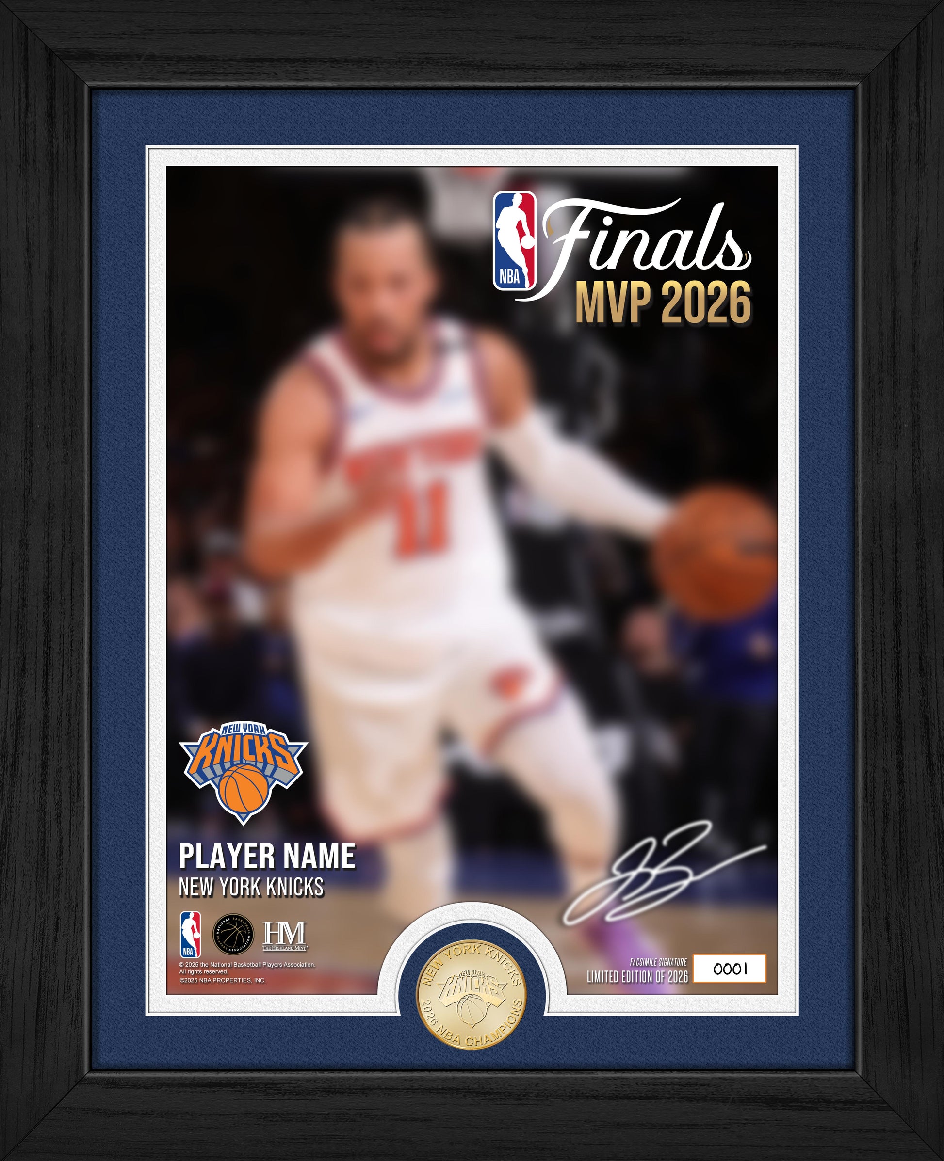 New York Knicks 2026 NBA Finals MVP Award Bronze Coin Photo Mint