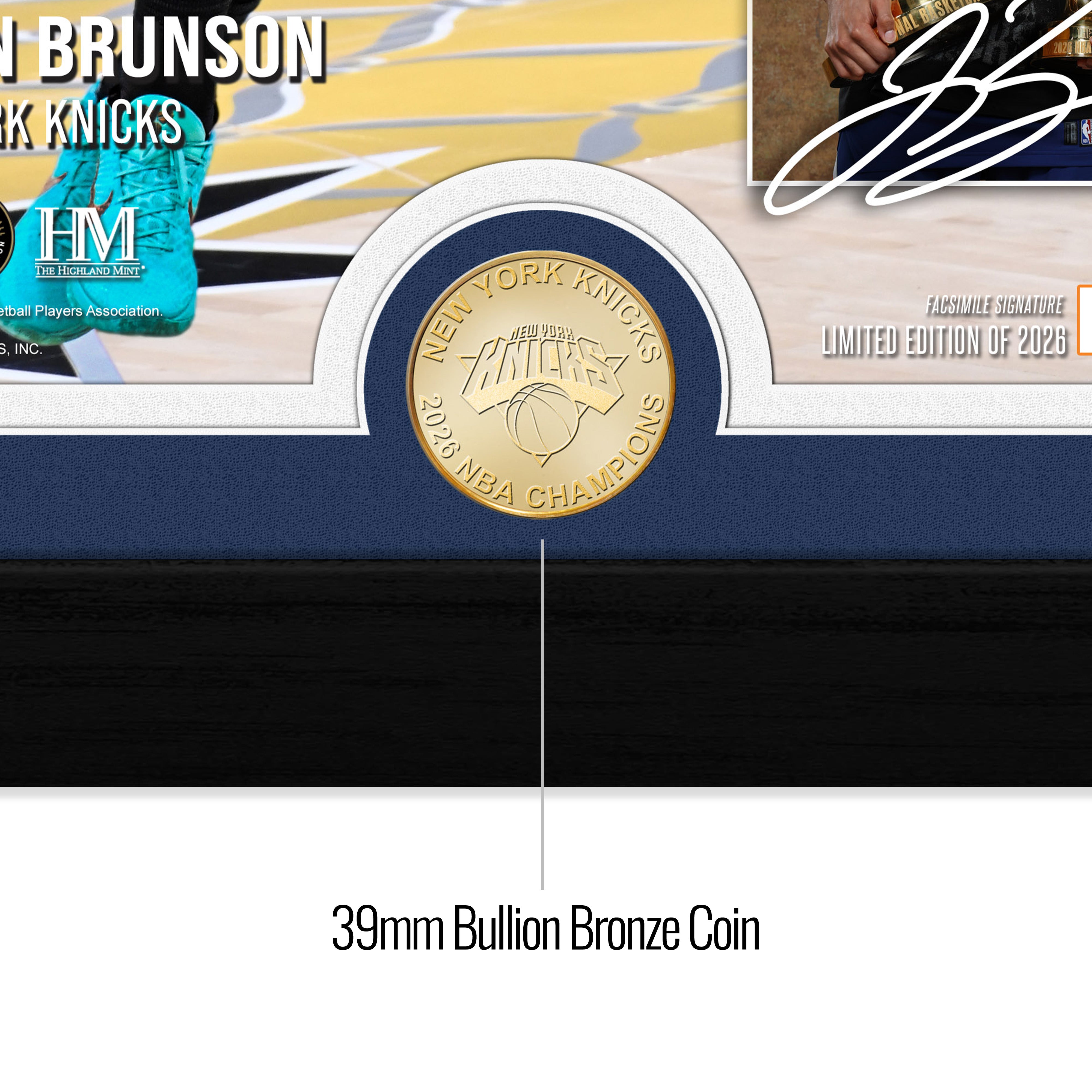 Jalen Brunson New York Knicks 2026 NBA Finals MVP Award Bronze Coin Photo Mint