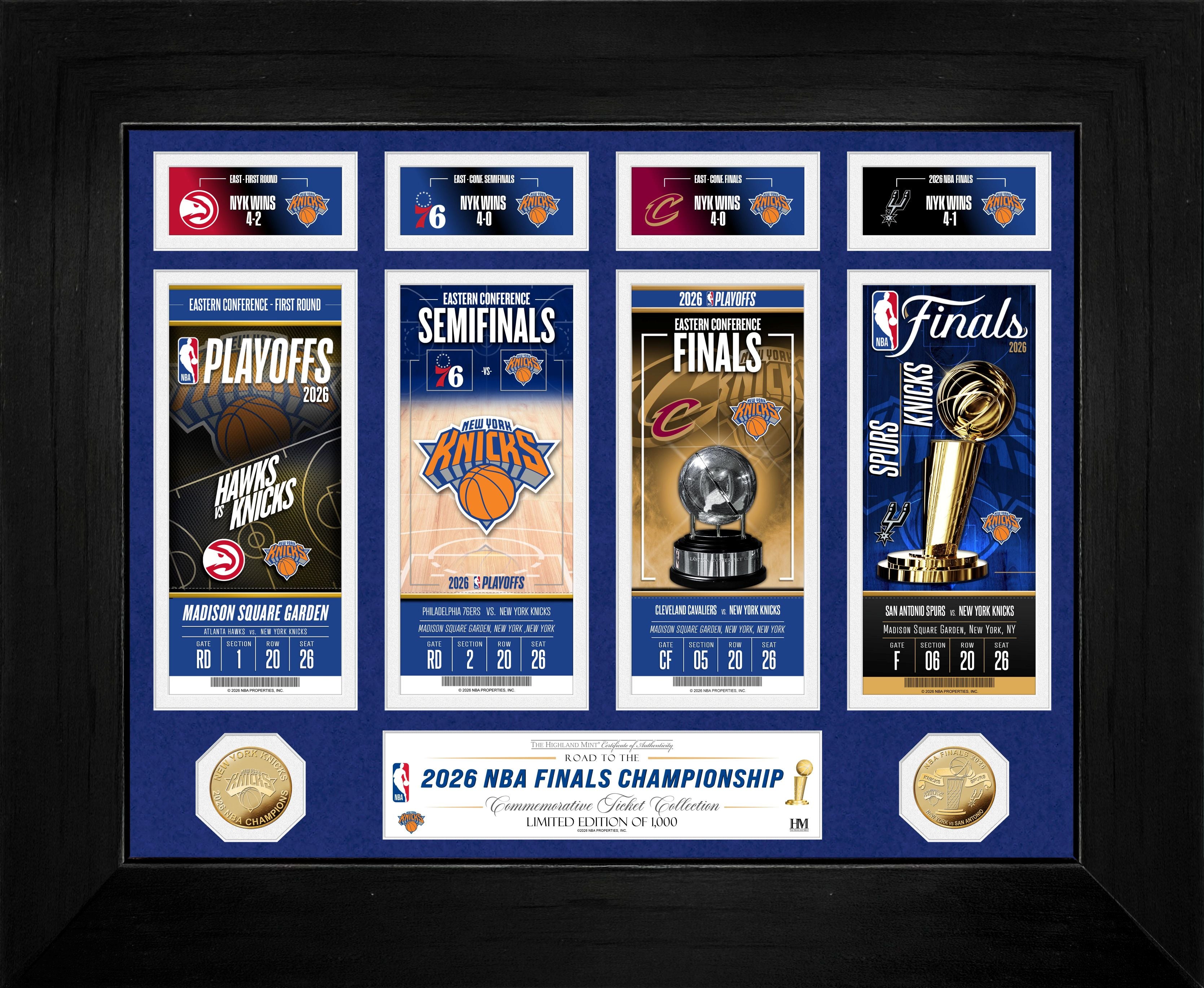 New York Knicks Deluxe 2026 Road to the NBA Championship Gold Coin