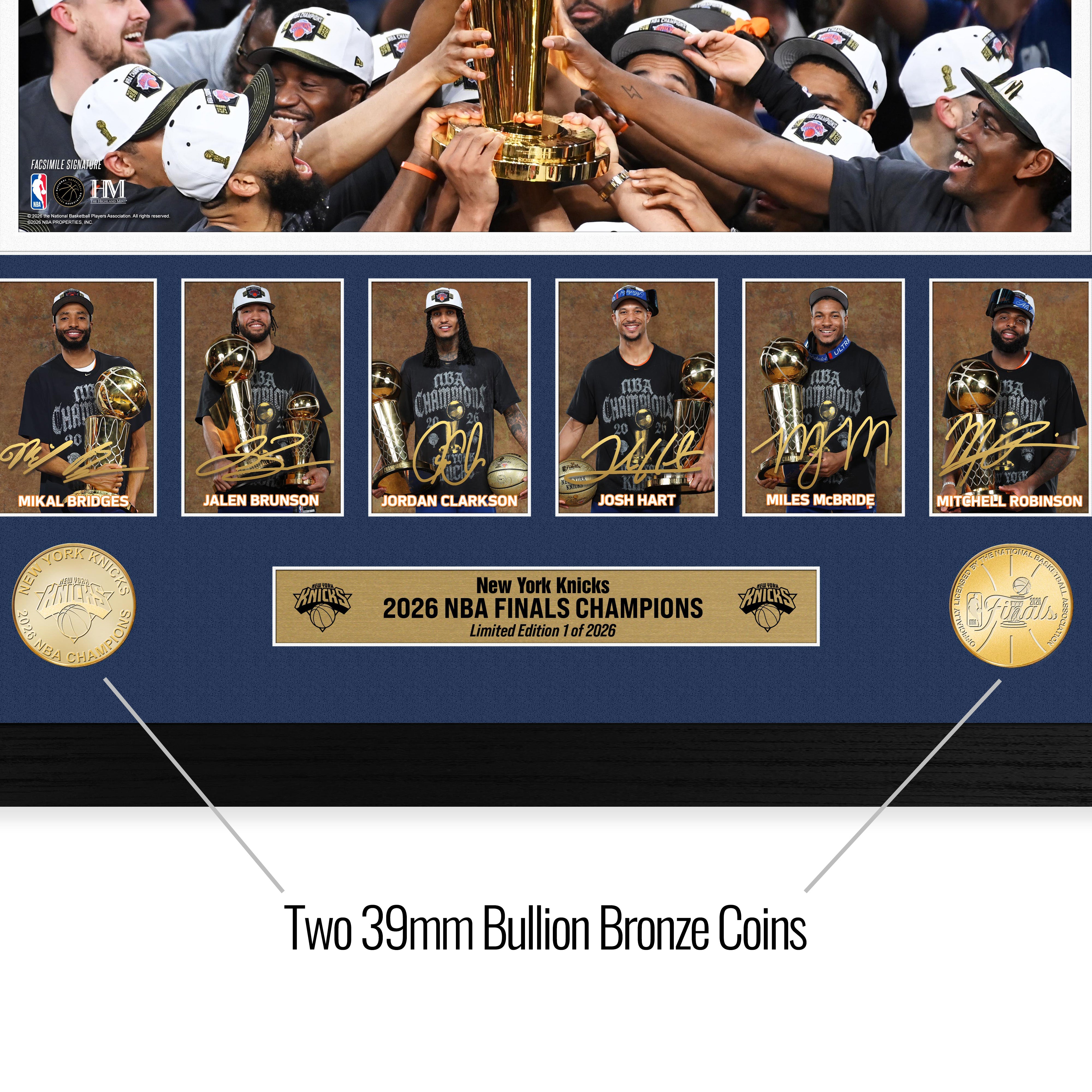 New York Knicks 2026 NBA Champions Memorable Moments Bronze Coin Photo Mint