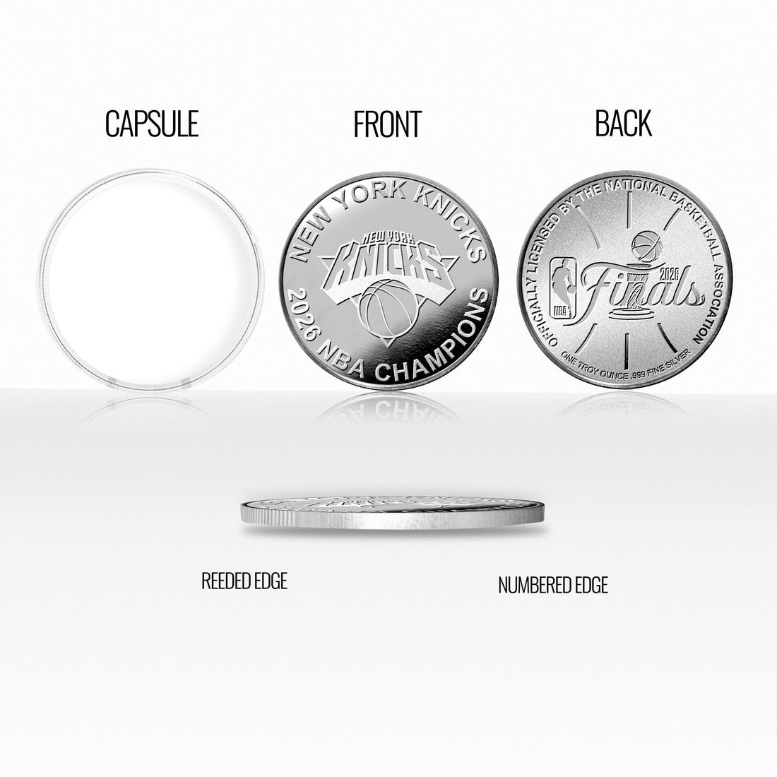 New York Knicks 2026 NBA Champions 1oz .999 Fine Silver Coin