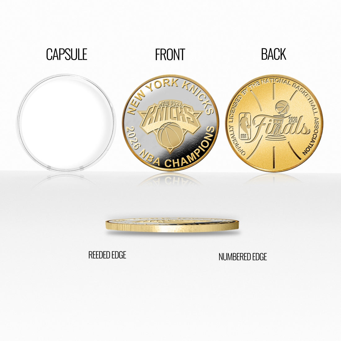 New York Knicks 2026 NBA Champions Gold and Silver Two-Tone Coin