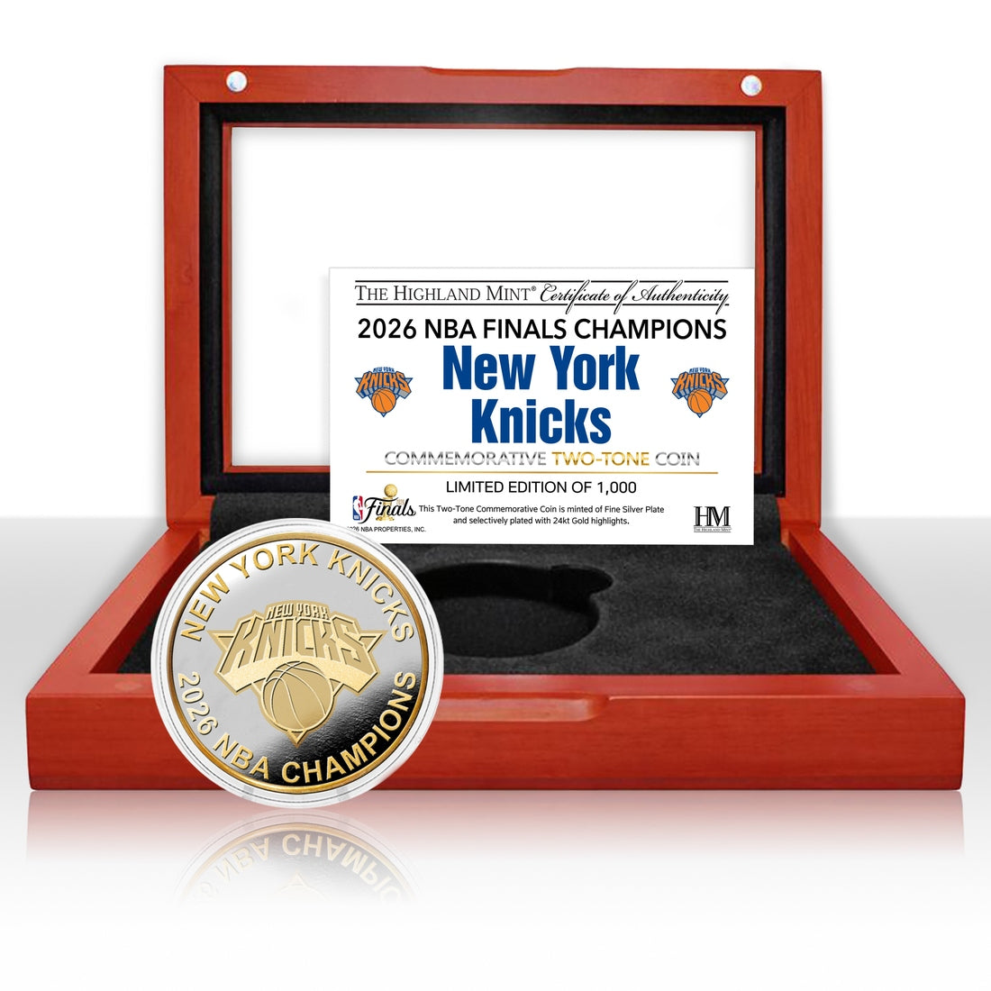 New York Knicks 2026 NBA Champions Gold and Silver Two-Tone Coin