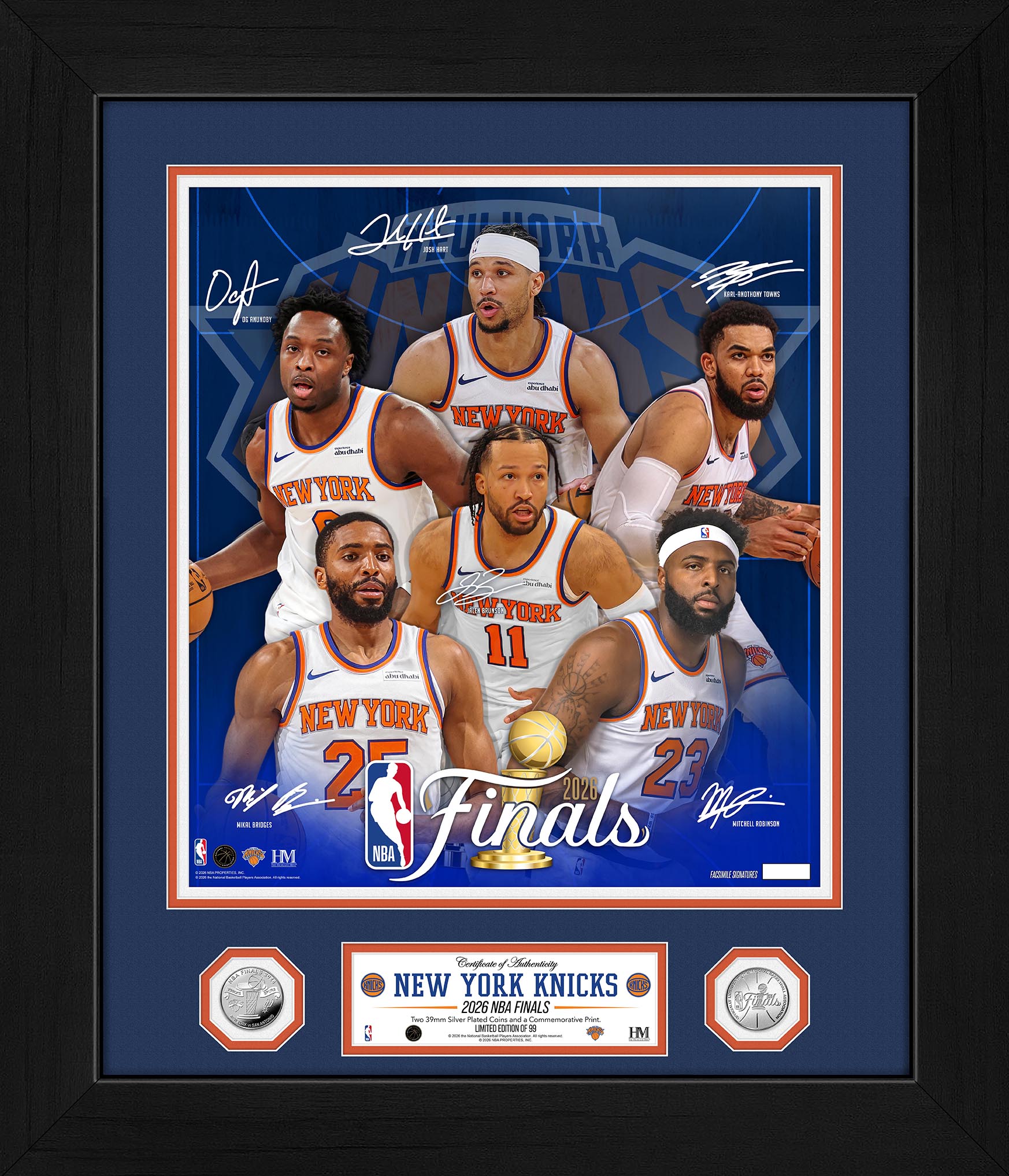 New York Knicks 2026 NBA Finals Champions Special Edition Team Force Silver Coin Photo Mint