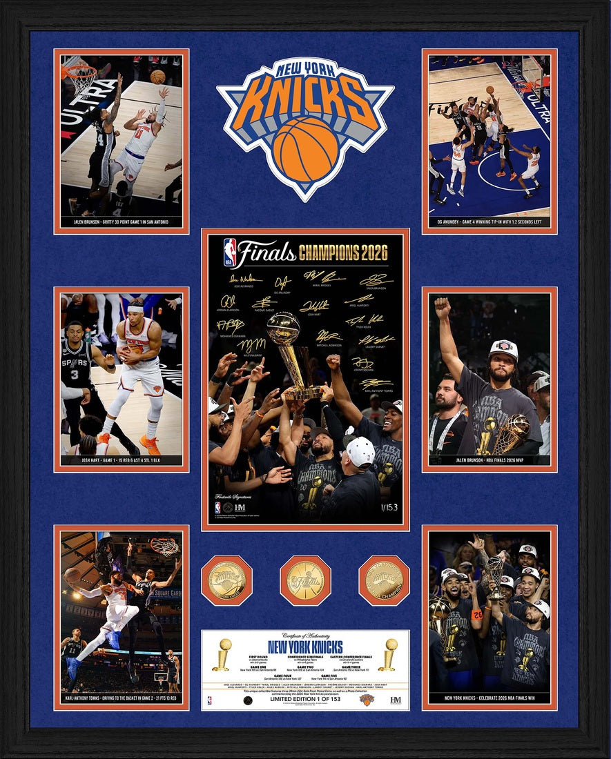 New York Knicks 2026 NBA Finals Champions Mega Gold Coin Photo Mint