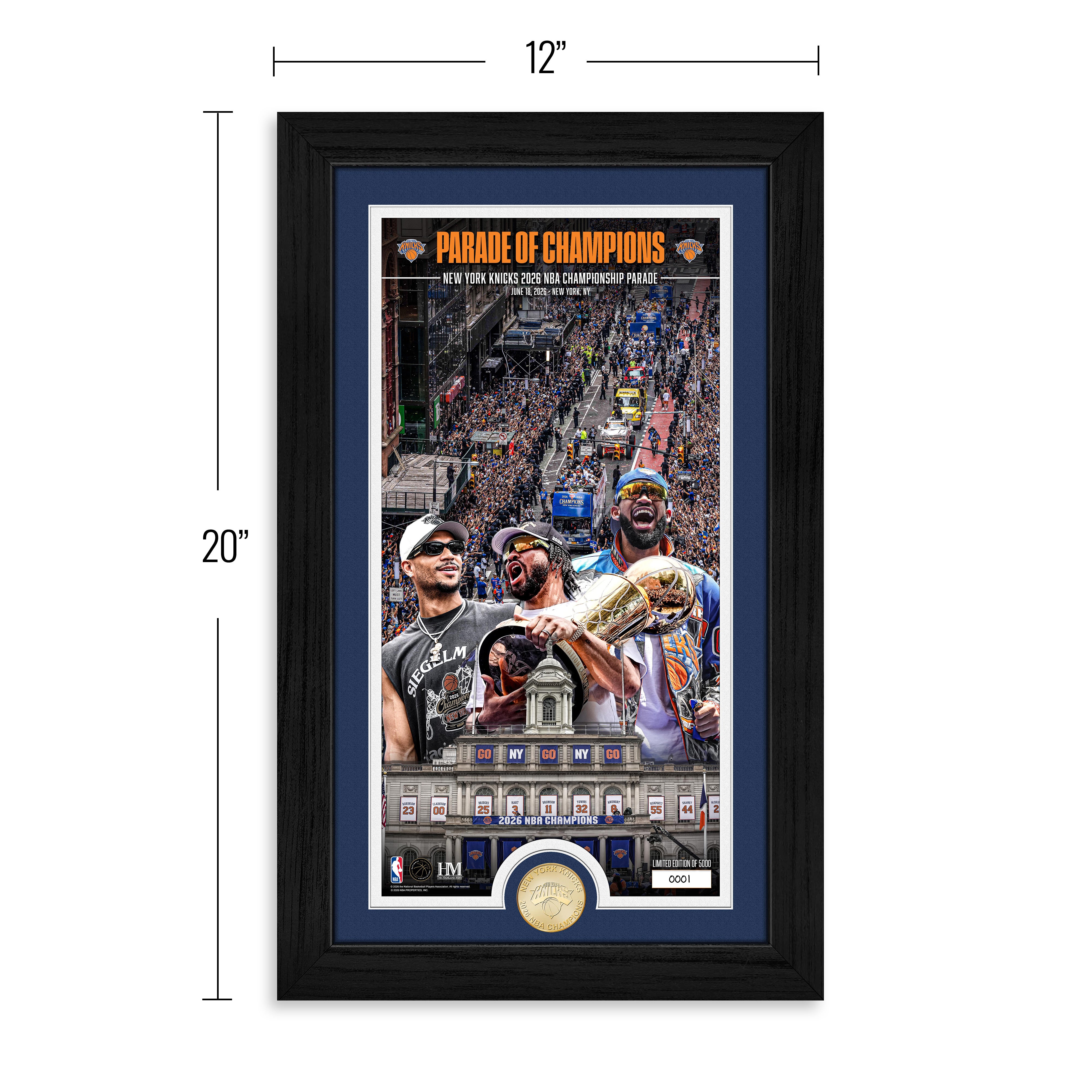 New York Knicks 2026 NBA Finals Champions Parade Bronze Coin Photo Mint