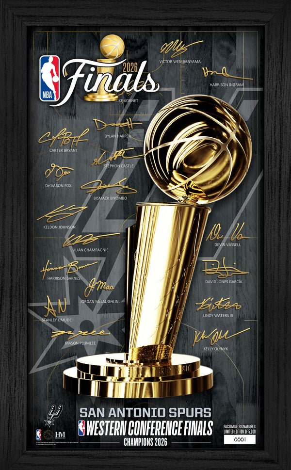 San Antonio Spurs 2026 NBA Western Conference Champions Signature Frame