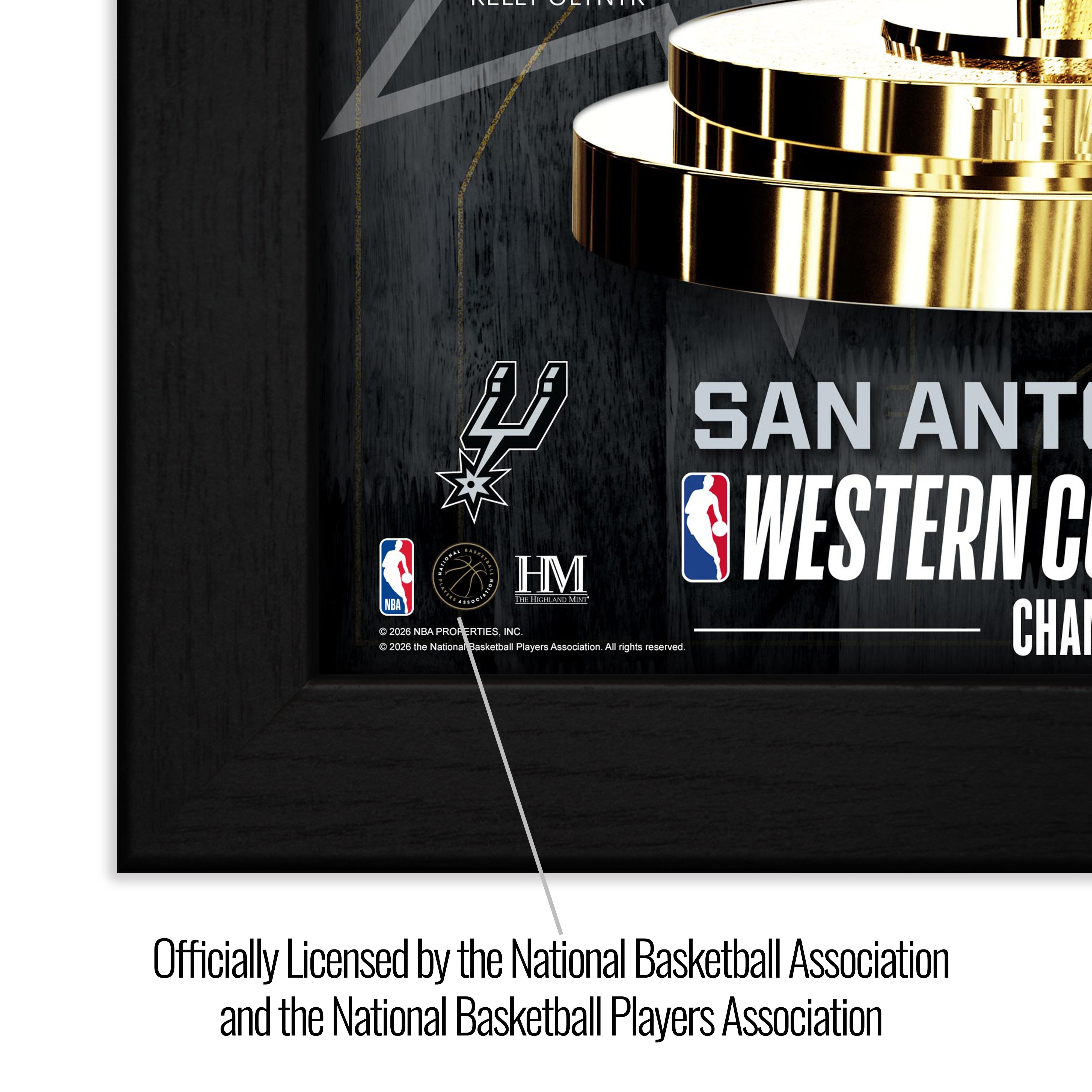 San Antonio Spurs 2026 NBA Western Conference Champions Signature Frame